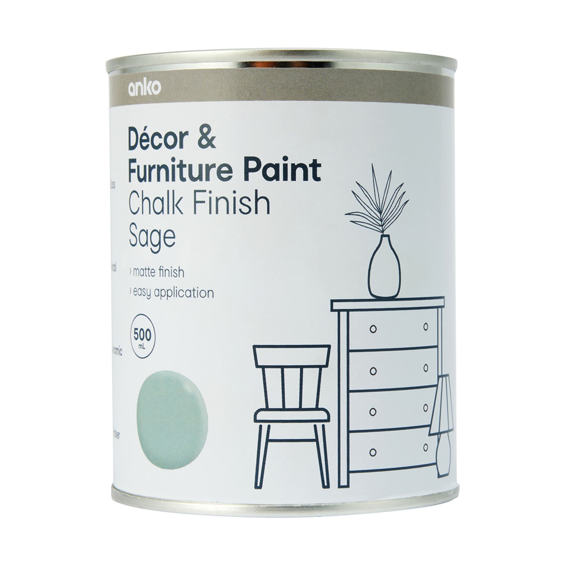 Decor and Furniture Paint Chalk Finish Sage Kmart NZ
