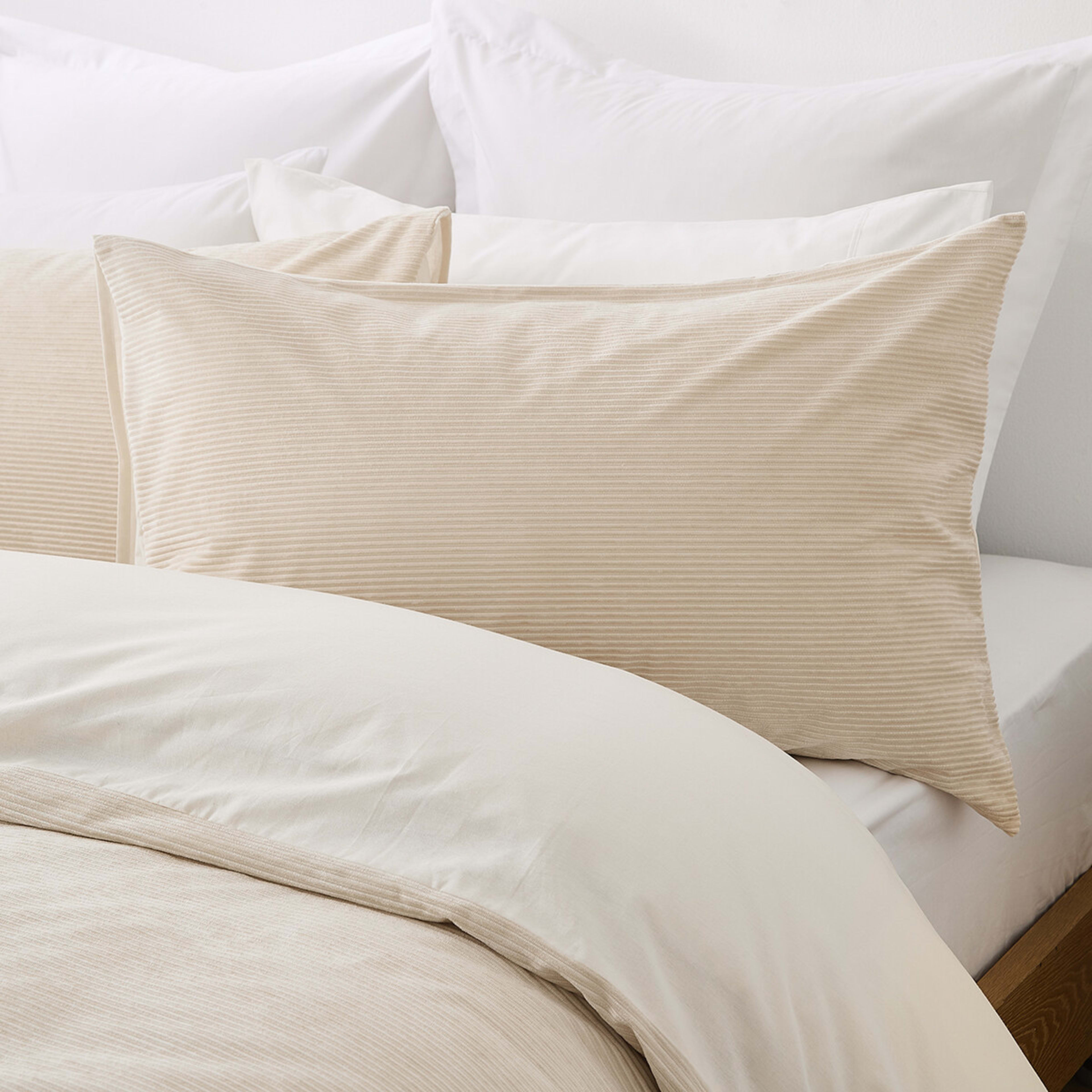2 Corduroy Quilt Cover Set - King Bed, Natural, 2 of 6