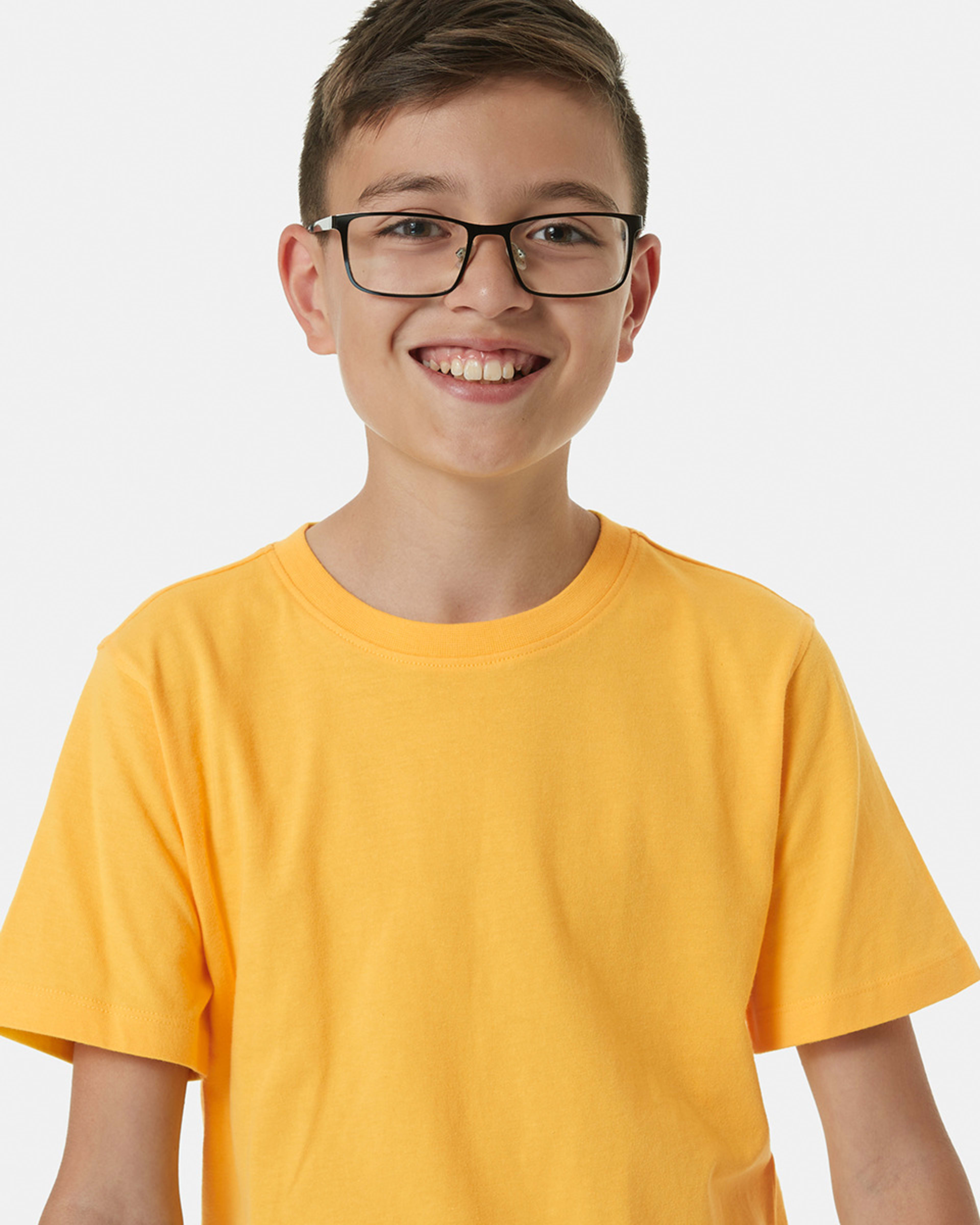 3 Short Sleeve Plain T-shirt LEMON CHROME, 3 of 8