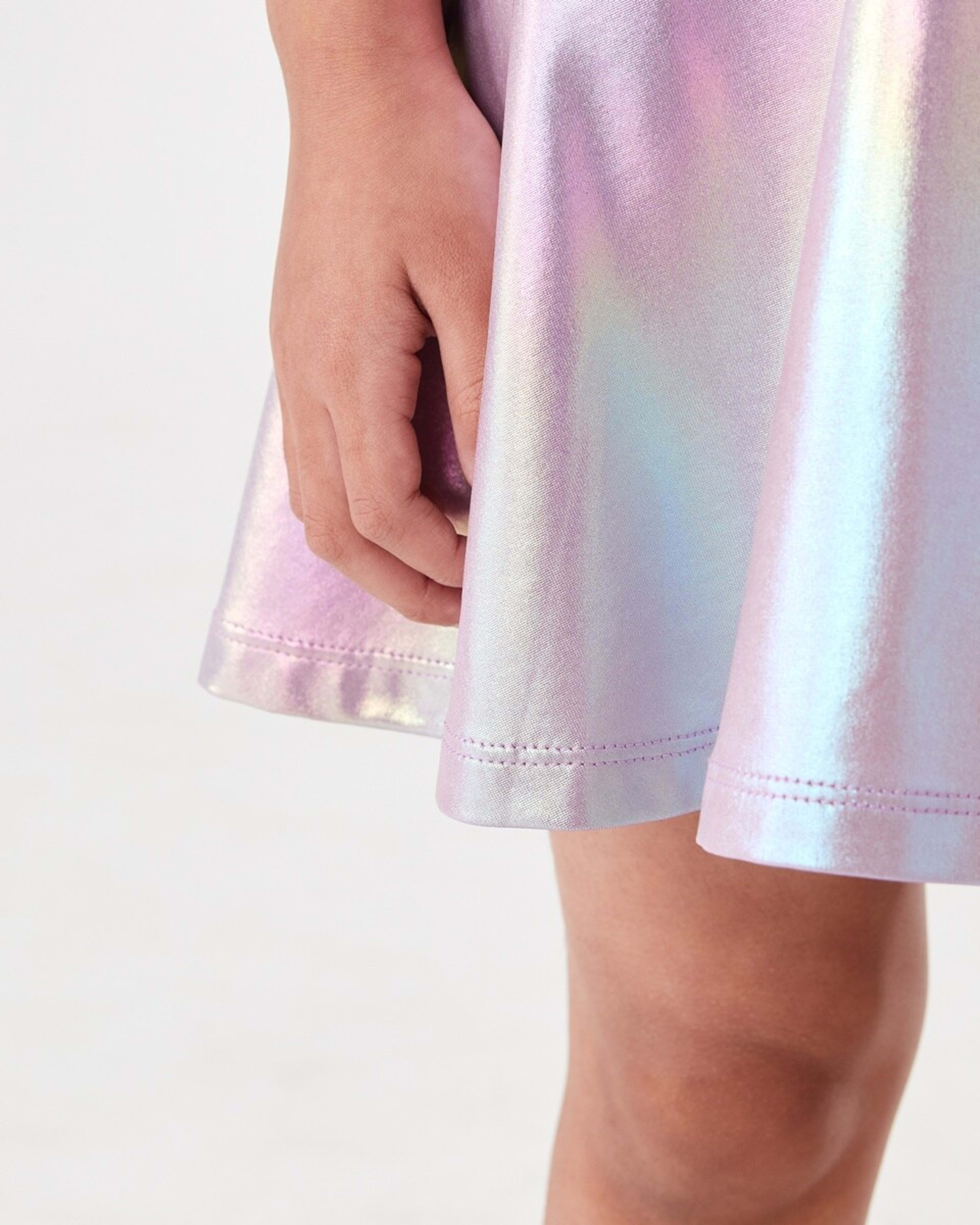 4 Metallic Skort PASTEL LILAC RAINBOW METALLIC, 4 of 6