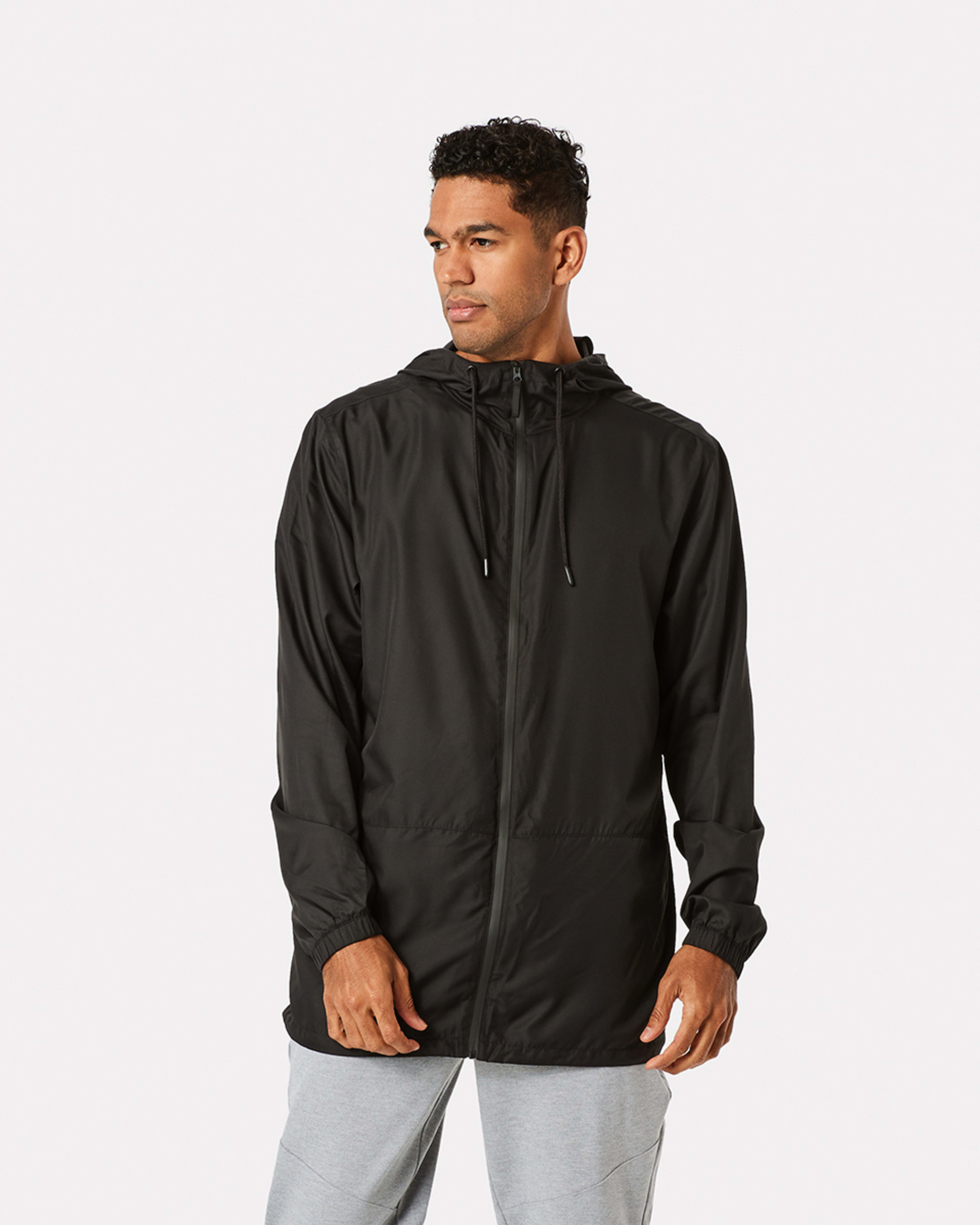 8 Active Unisex Packable Rain Jacket BLACK, 8 of 10