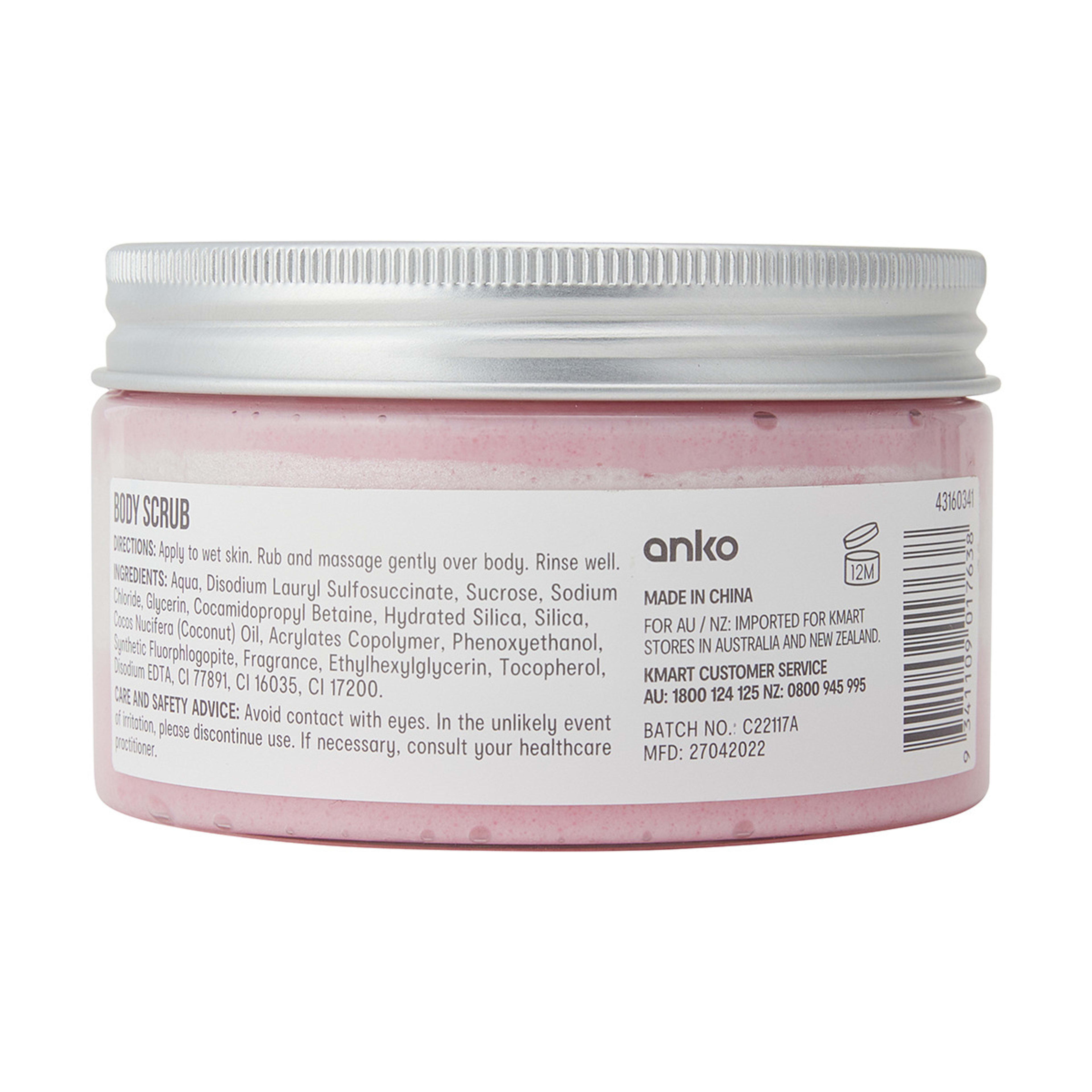 Whipped Body Scrub 300g Strawberry Scented Kmart