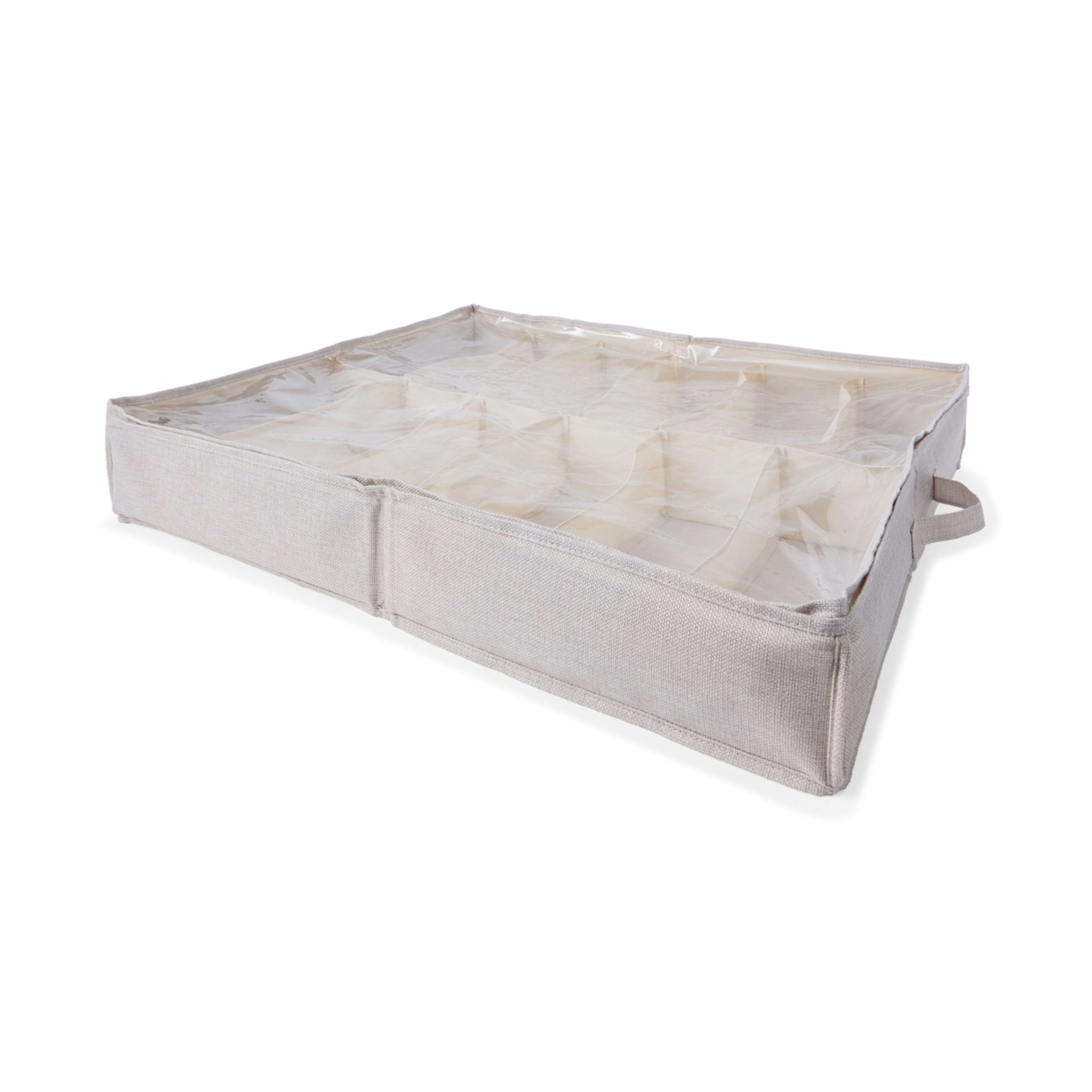 4 Linen Look Underbed Shoe Storage, 4 of 7