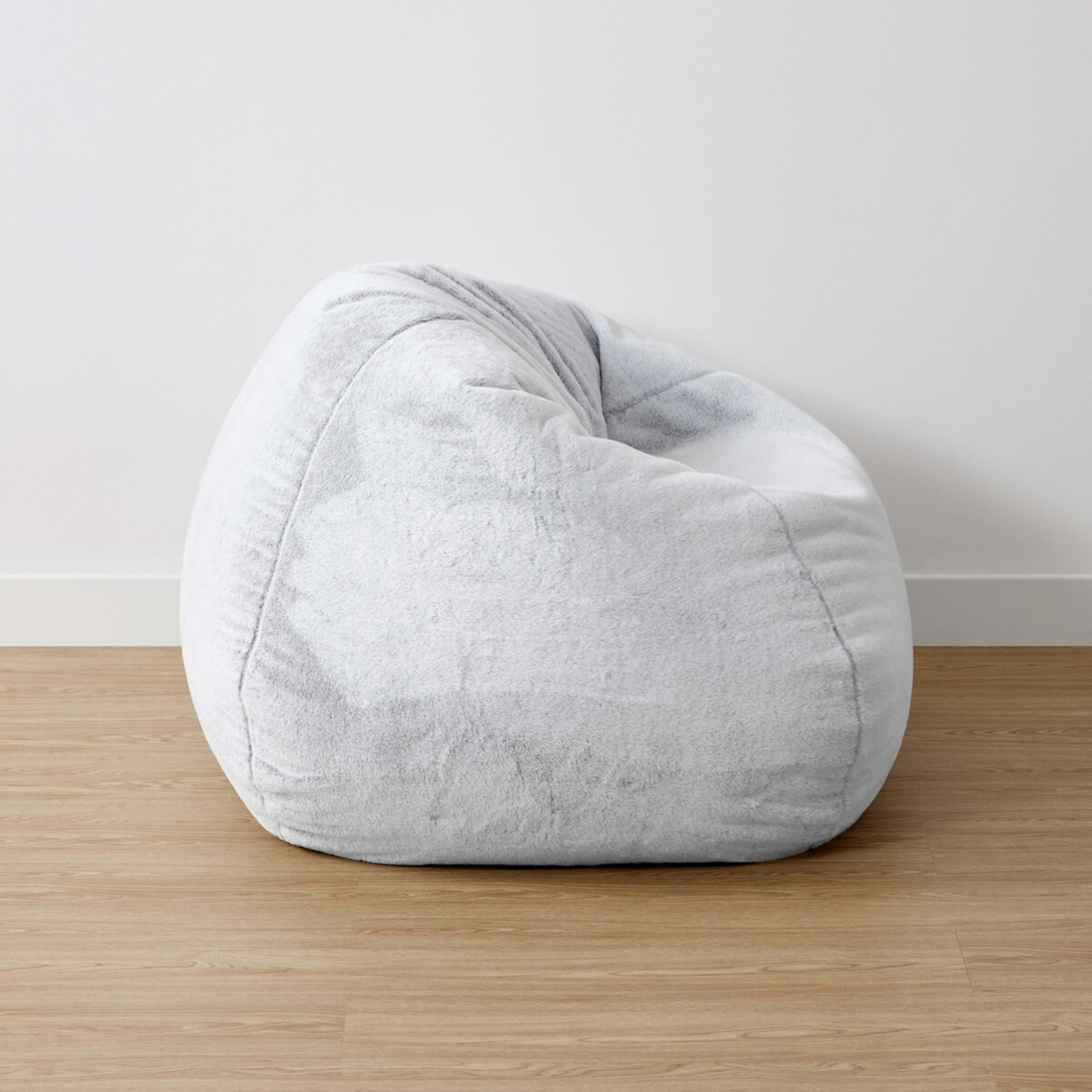 4 Grey Faux Fur Bean Bag, 4 of 9
