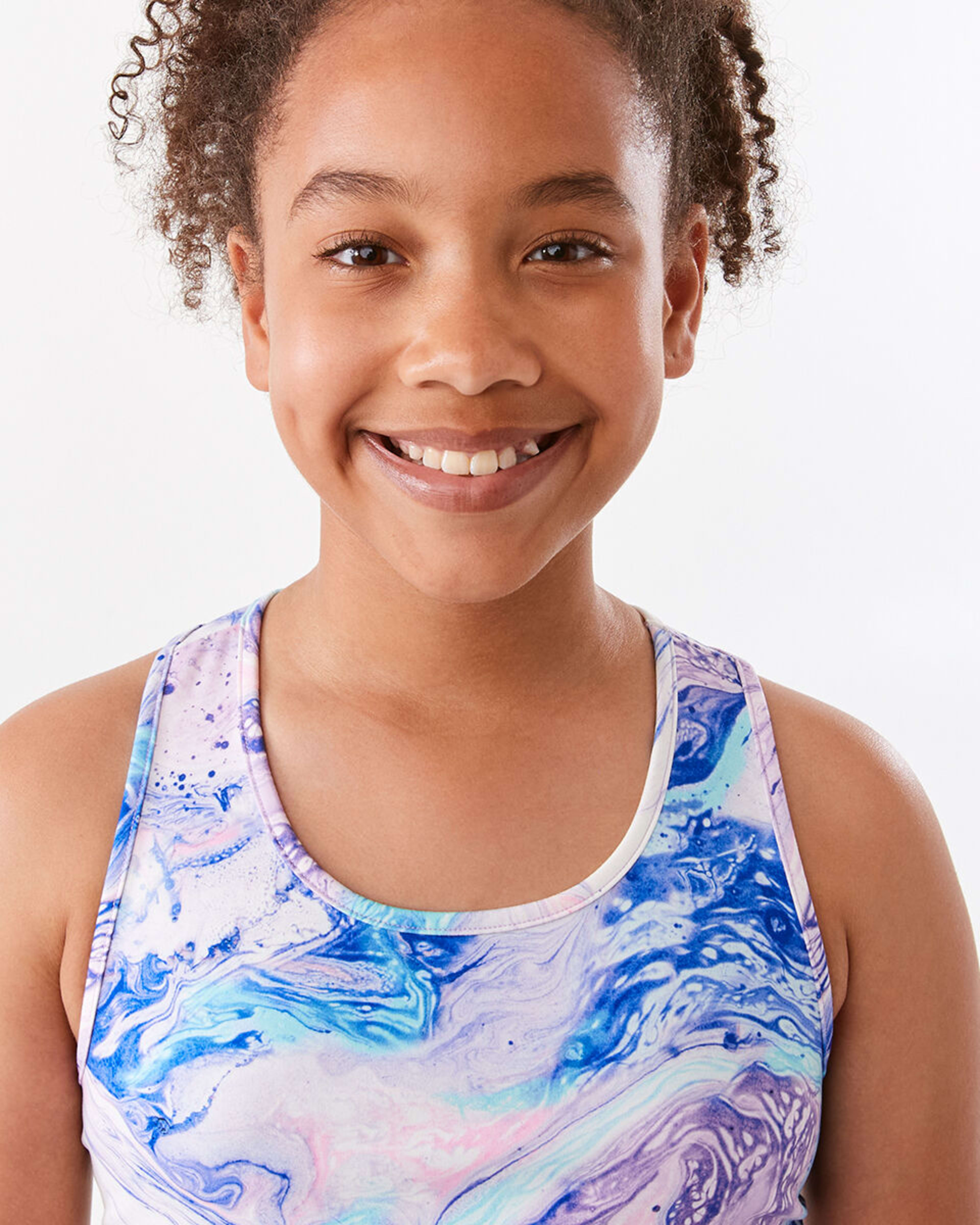 4 Active Kids Printed Crop Top Mlt Marble, 4 of 9