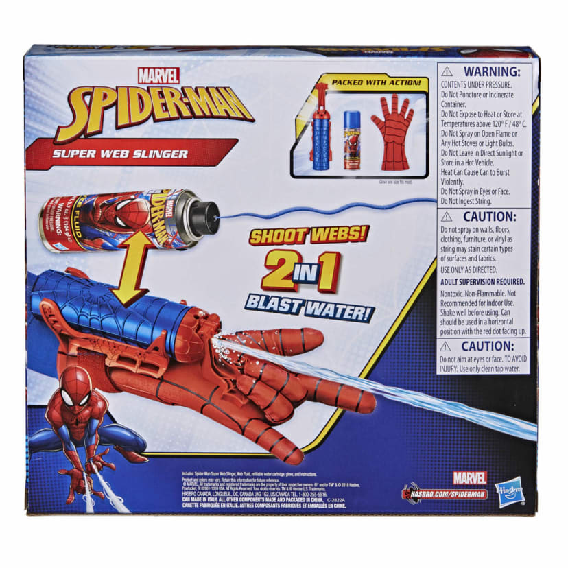 Marvel SpiderMan Super  Slinger Glove With Water Cartridge & Spidey