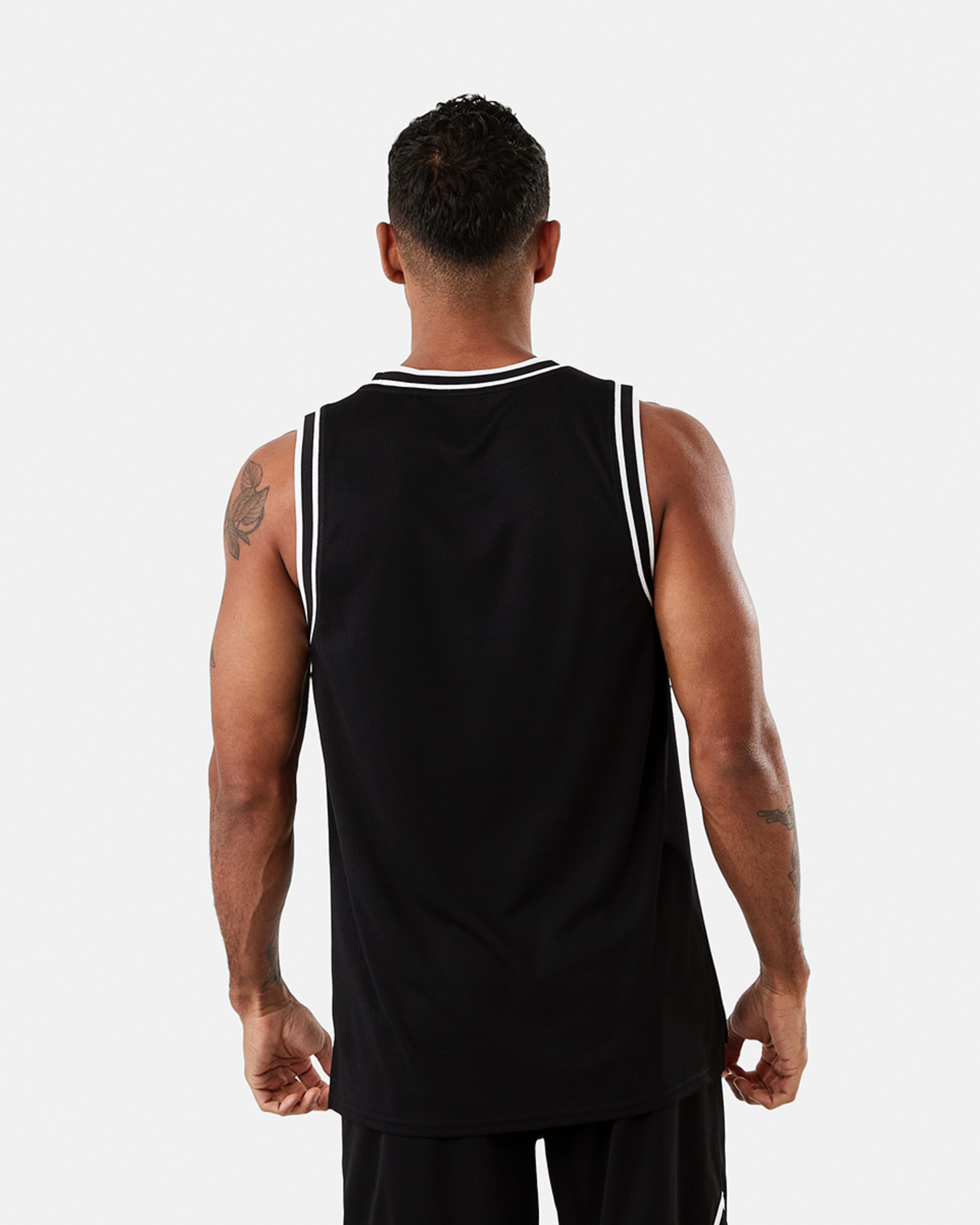3 Active Mens Basketball Tank BLACK, 3 of 6