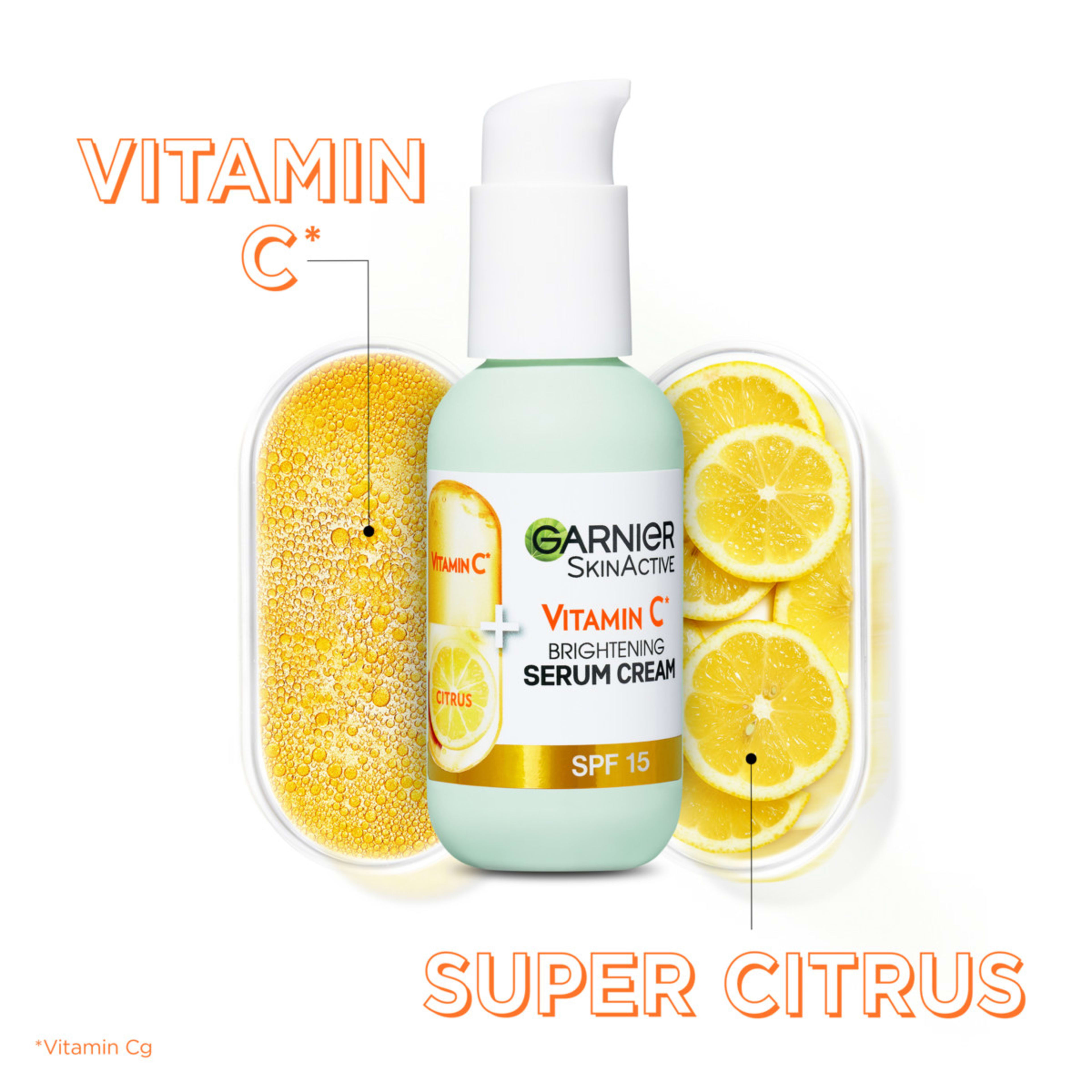3 Garnier SkinActive 2 in 1 Brightening Serum Cream 50ml - Vitamin C, 3 of 6