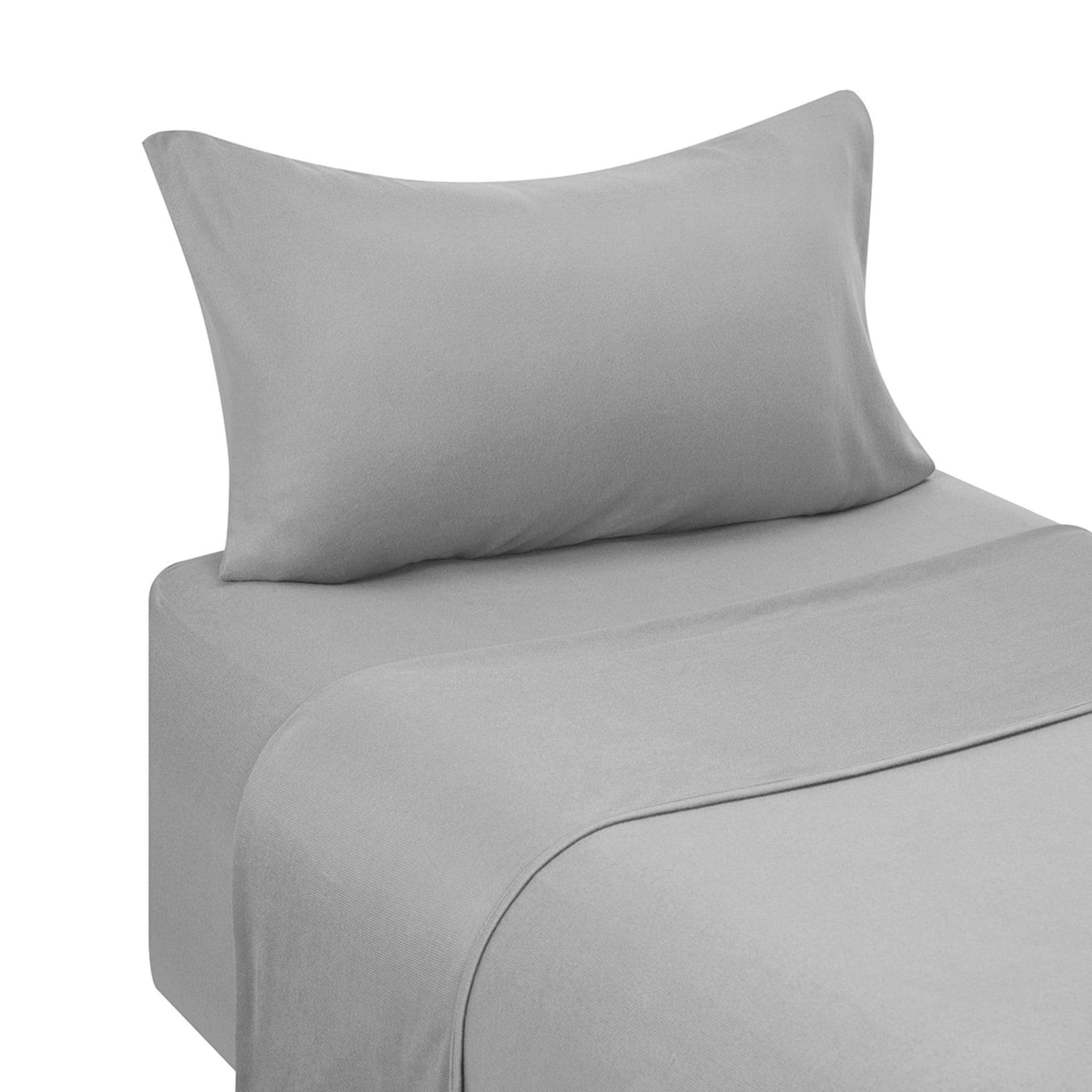 Soft Touch Sheet Set Single Bed, Grey Kmart