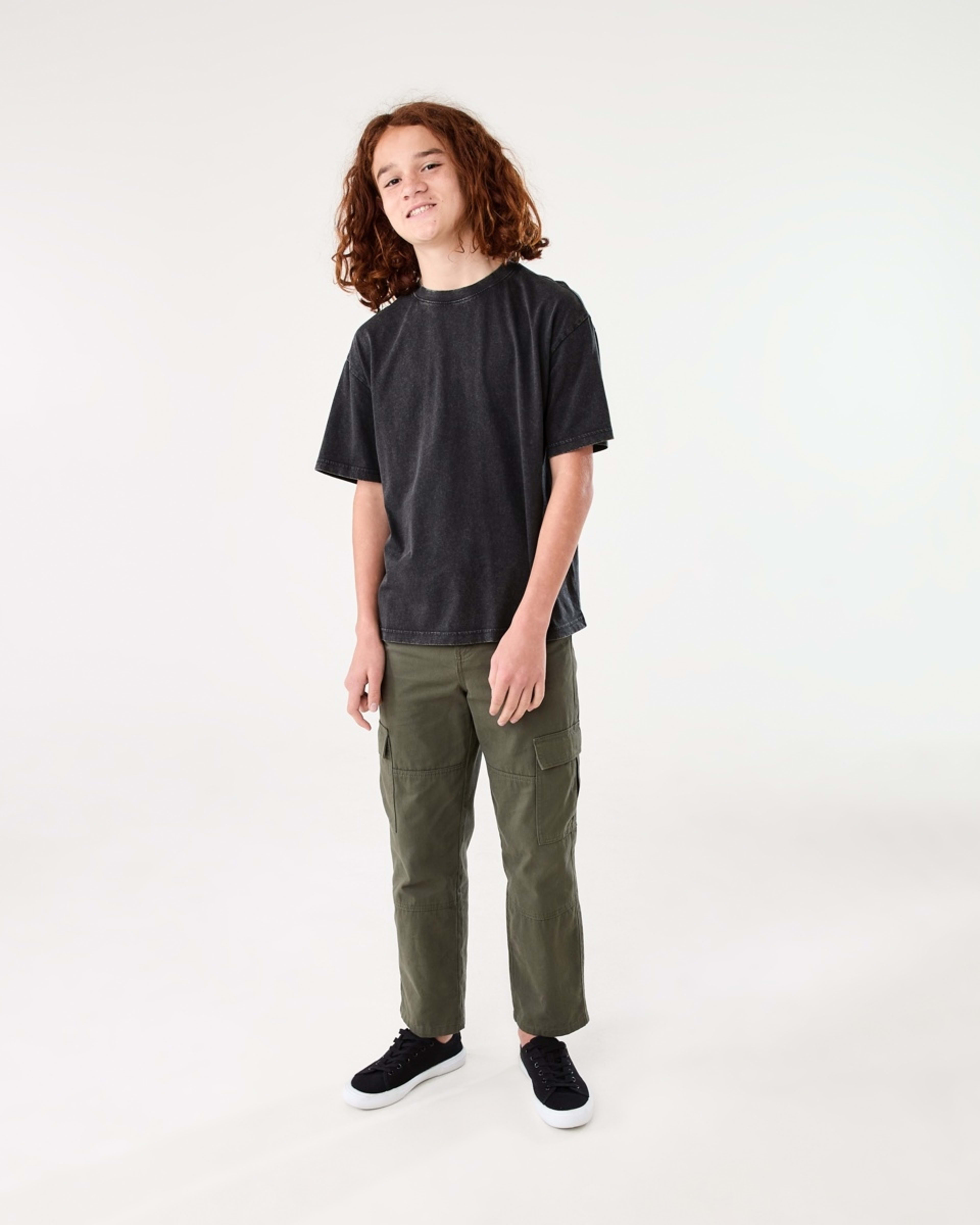 5 Short Sleeve Oversized Acid Wash T-shirt BLACK, 5 of 6