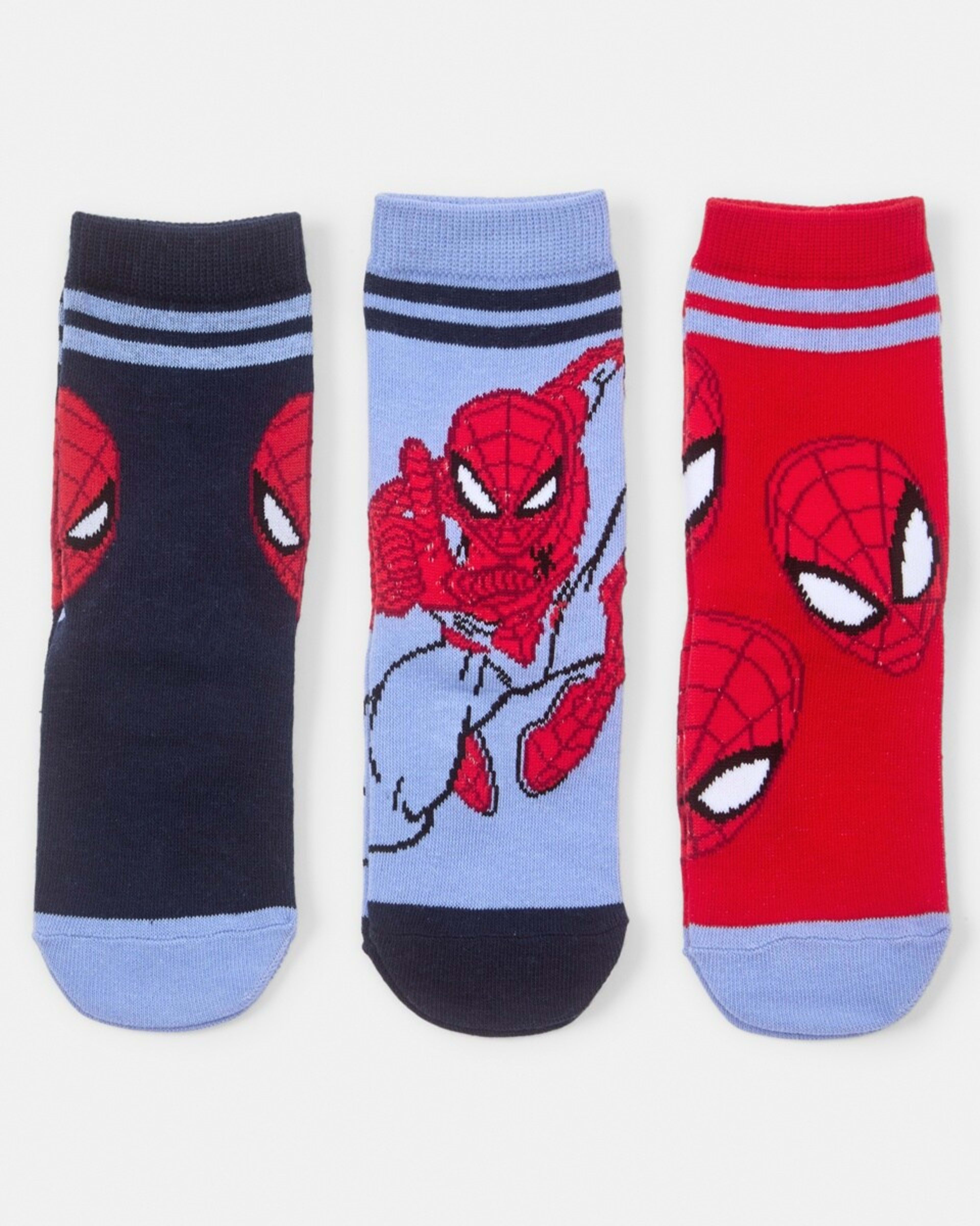 1 3 Pack Marvel Spider-Man License Crew Socks Spiderman