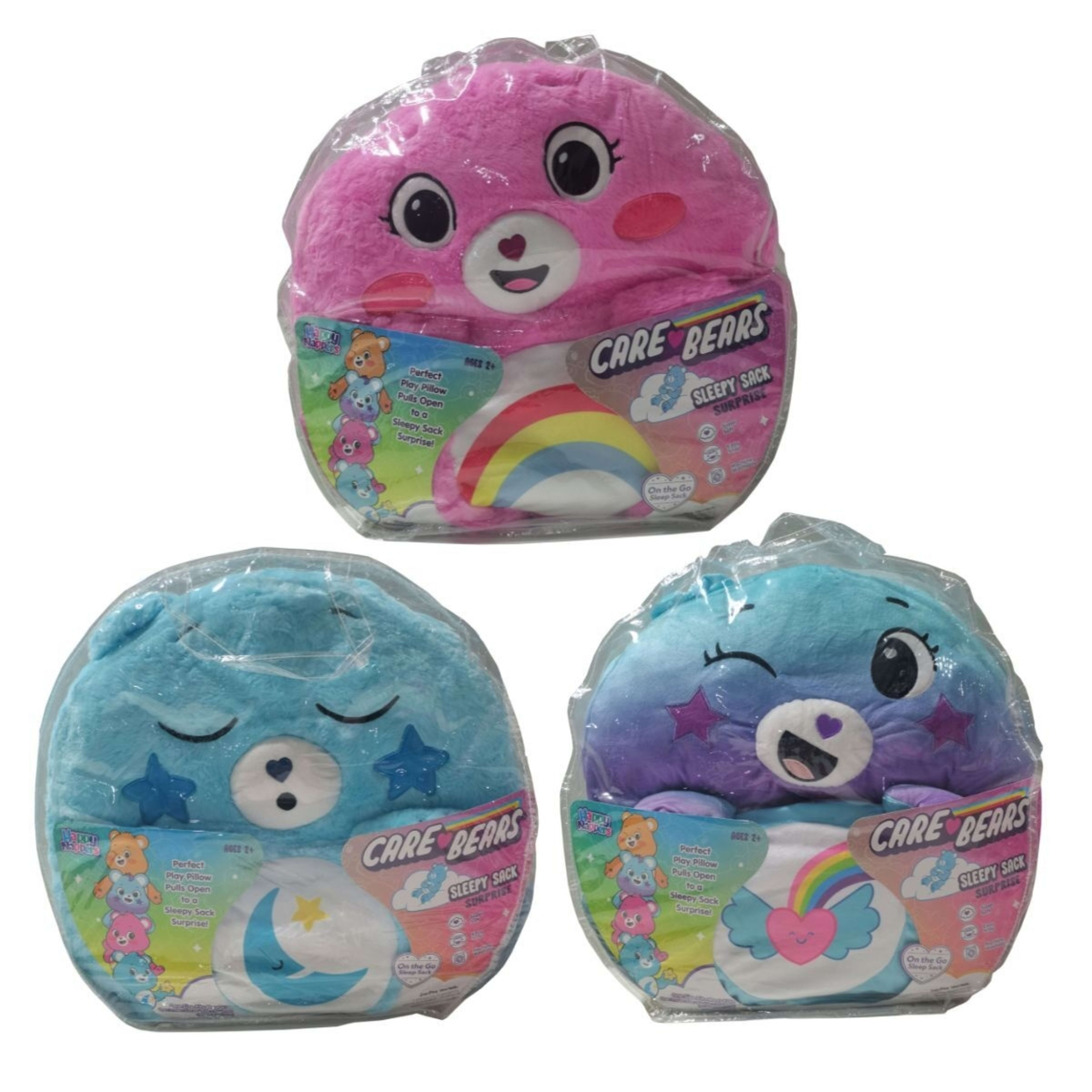 Happy Nappers Care Bears On The Go Sleep Sack Surprise Pillow