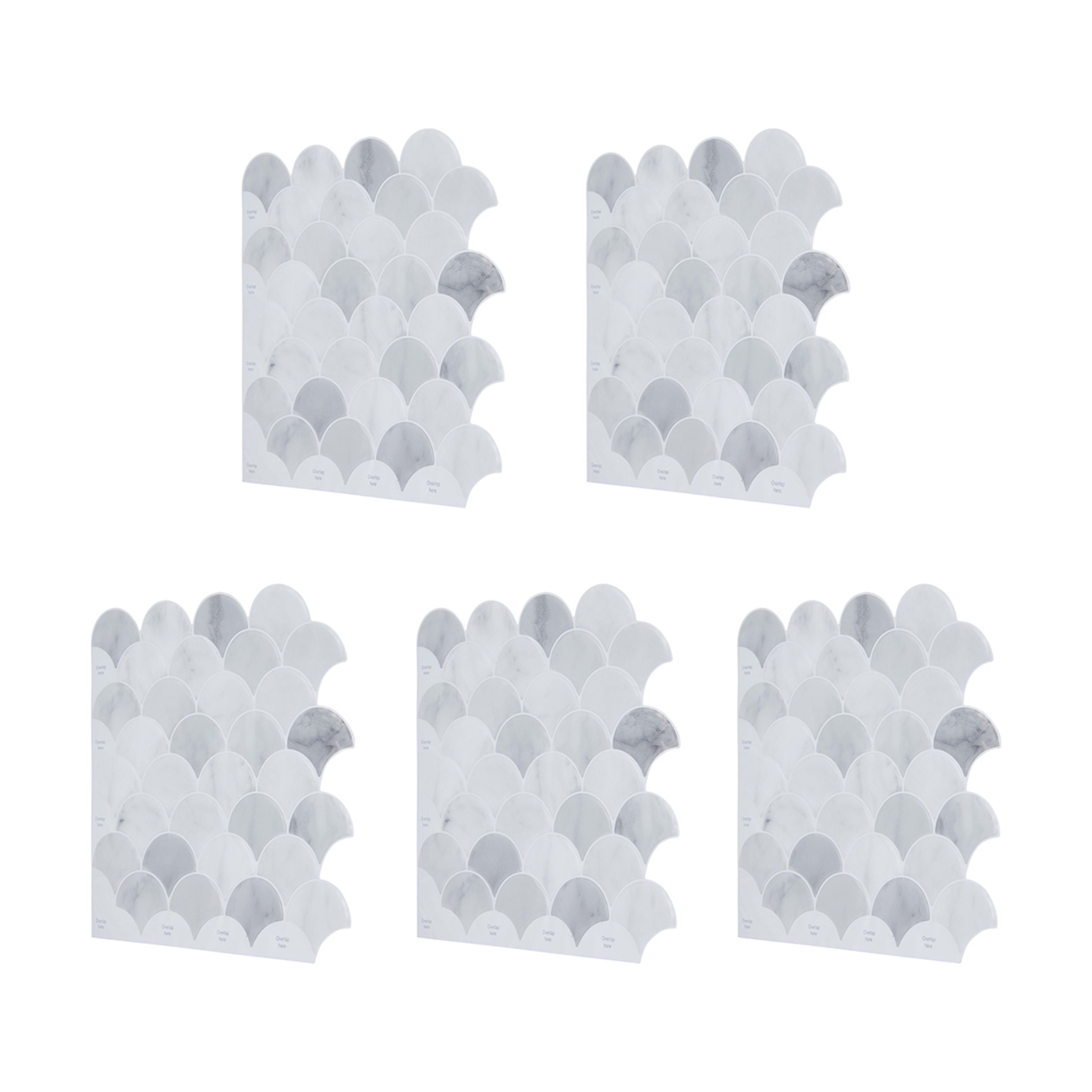 5 Pack Self Adhesive 3D Tiles Scales Kmart