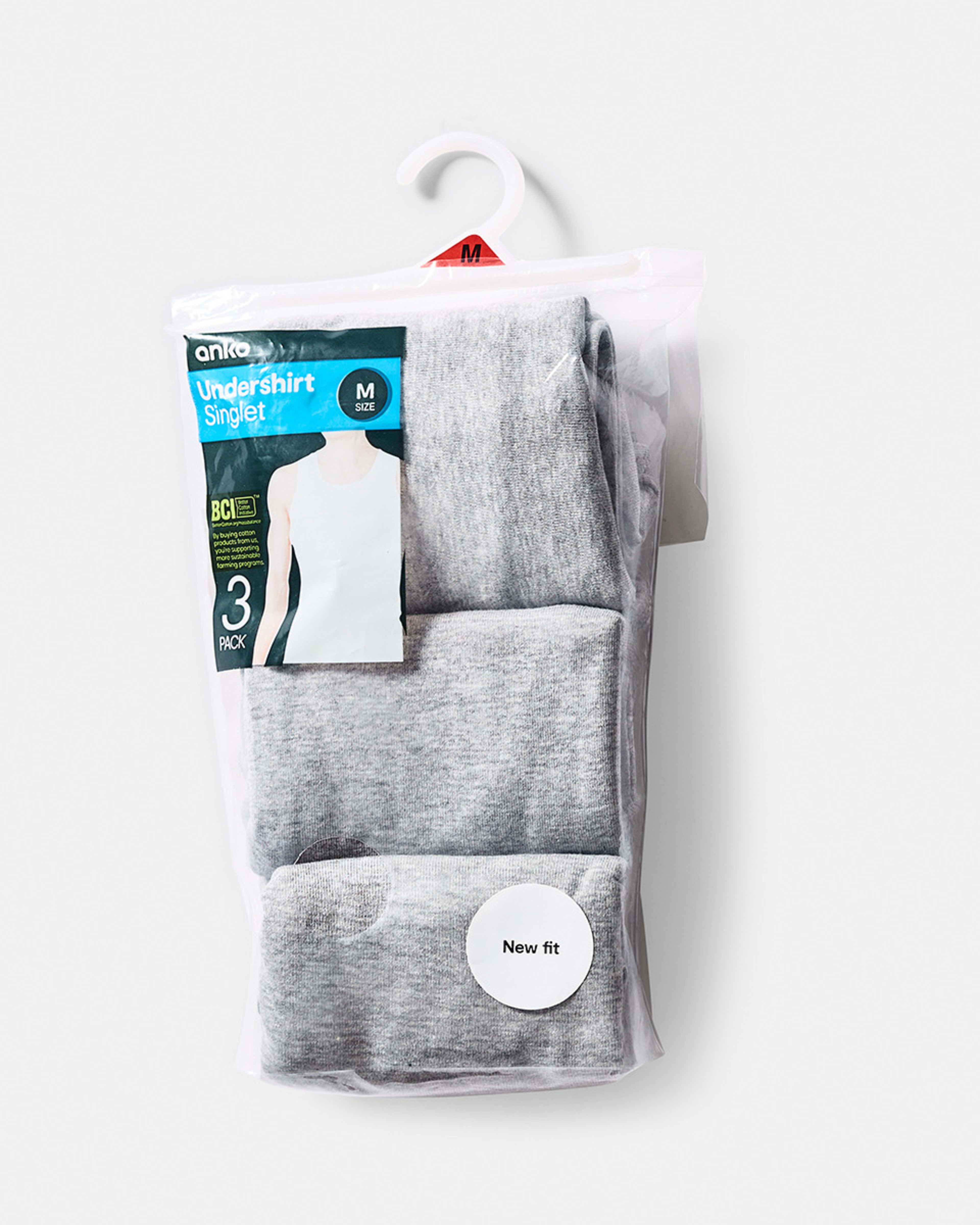 7 3 Pack Singlets GREY MARLE, 7 of 7