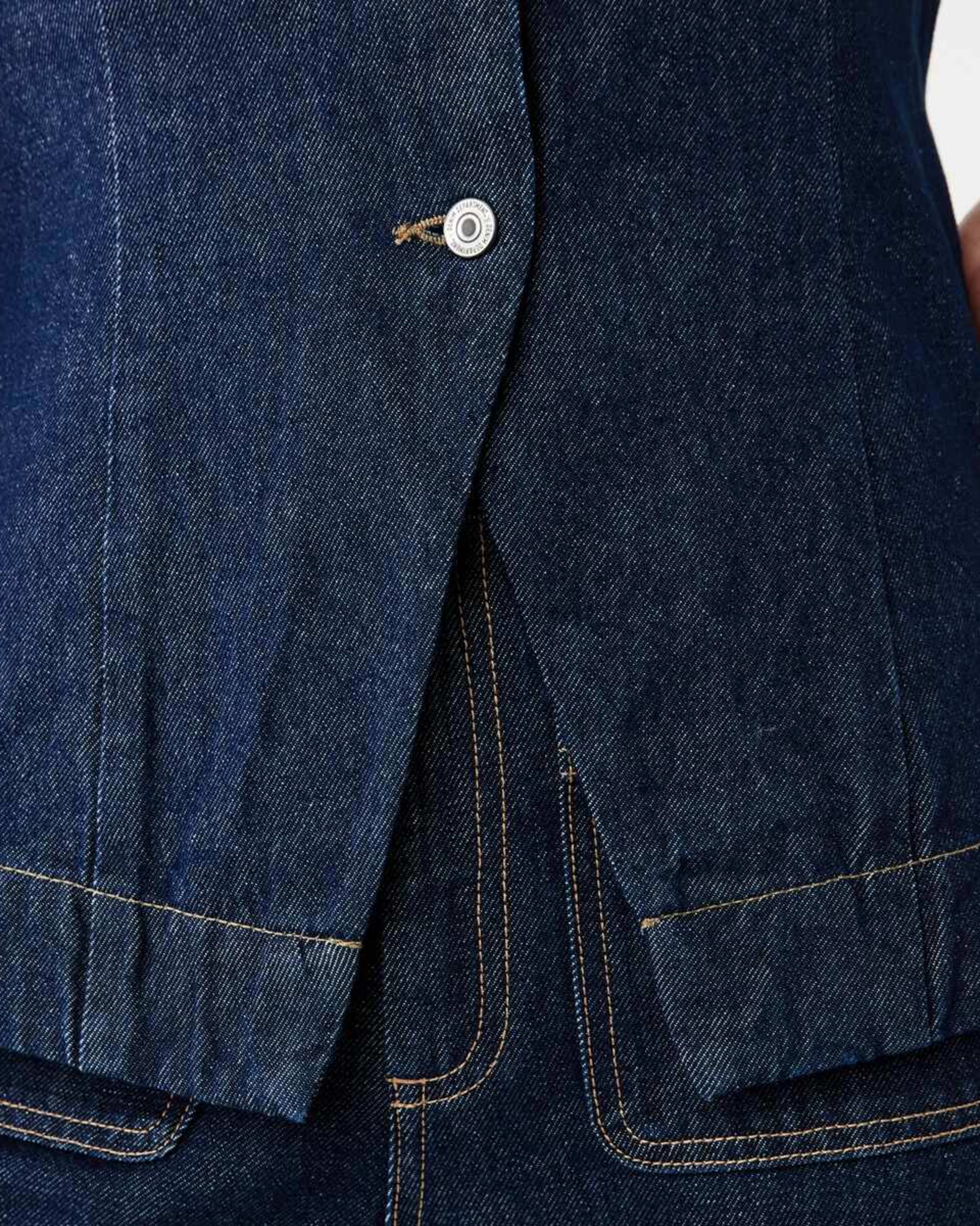 7 Sleeveless Longline Denim Vest INDIGO WASH, 7 of 8