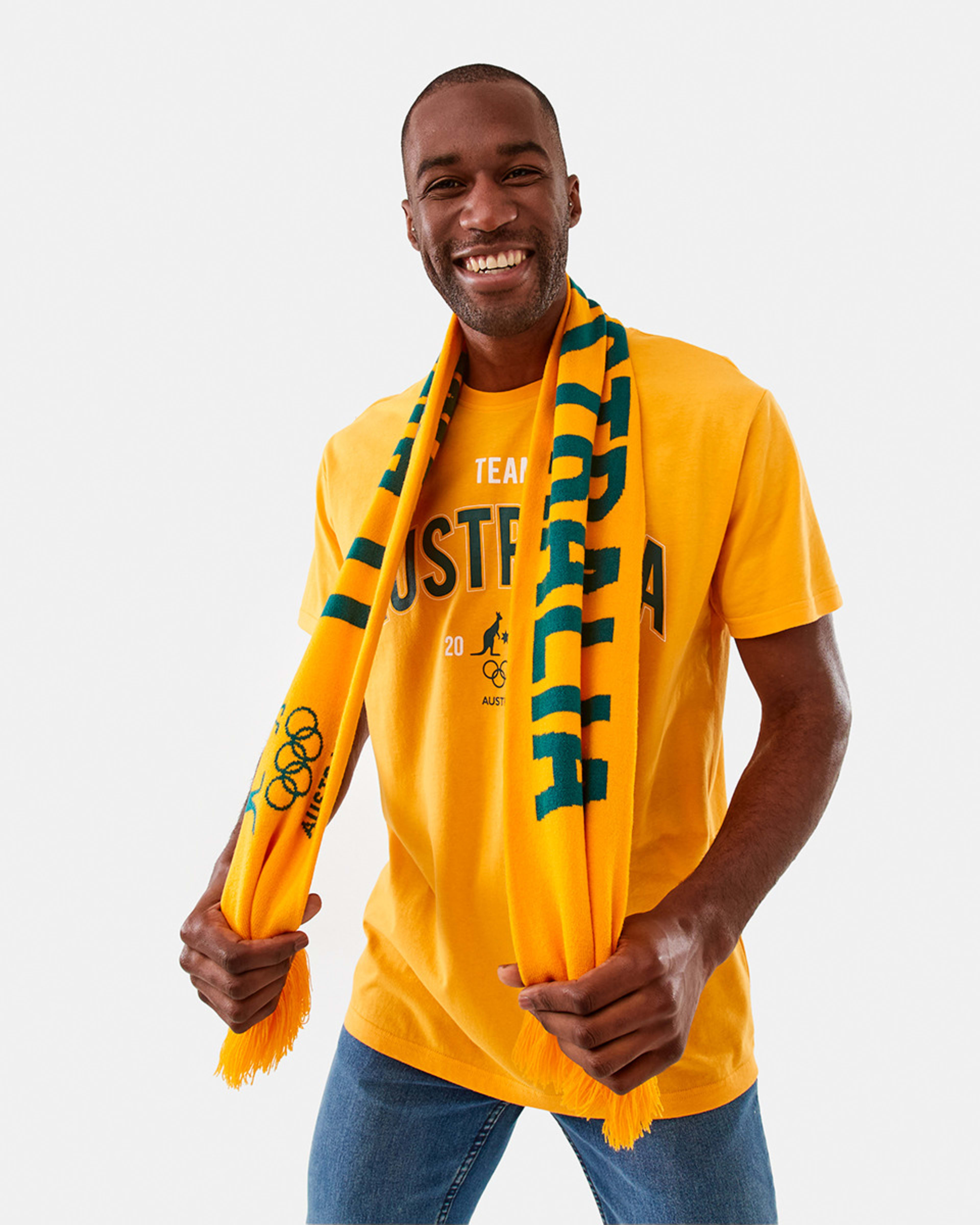 7 Active Unisex Olympics Team Aus Scarf Oz Yellow, 7 of 10