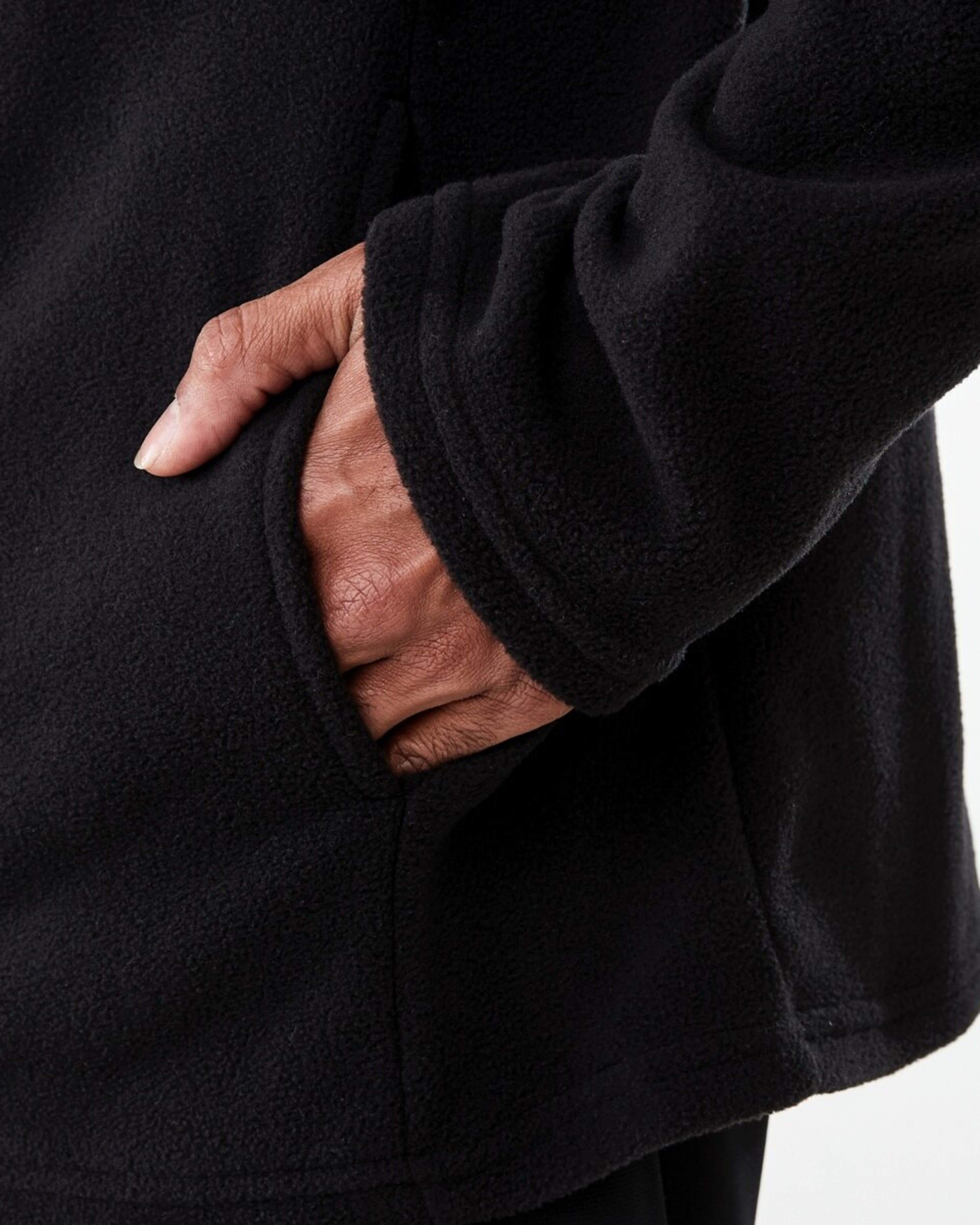 6 Active Mens Polar Fleece Quarter Zip Long Sleeve Black W25, 6 of 6