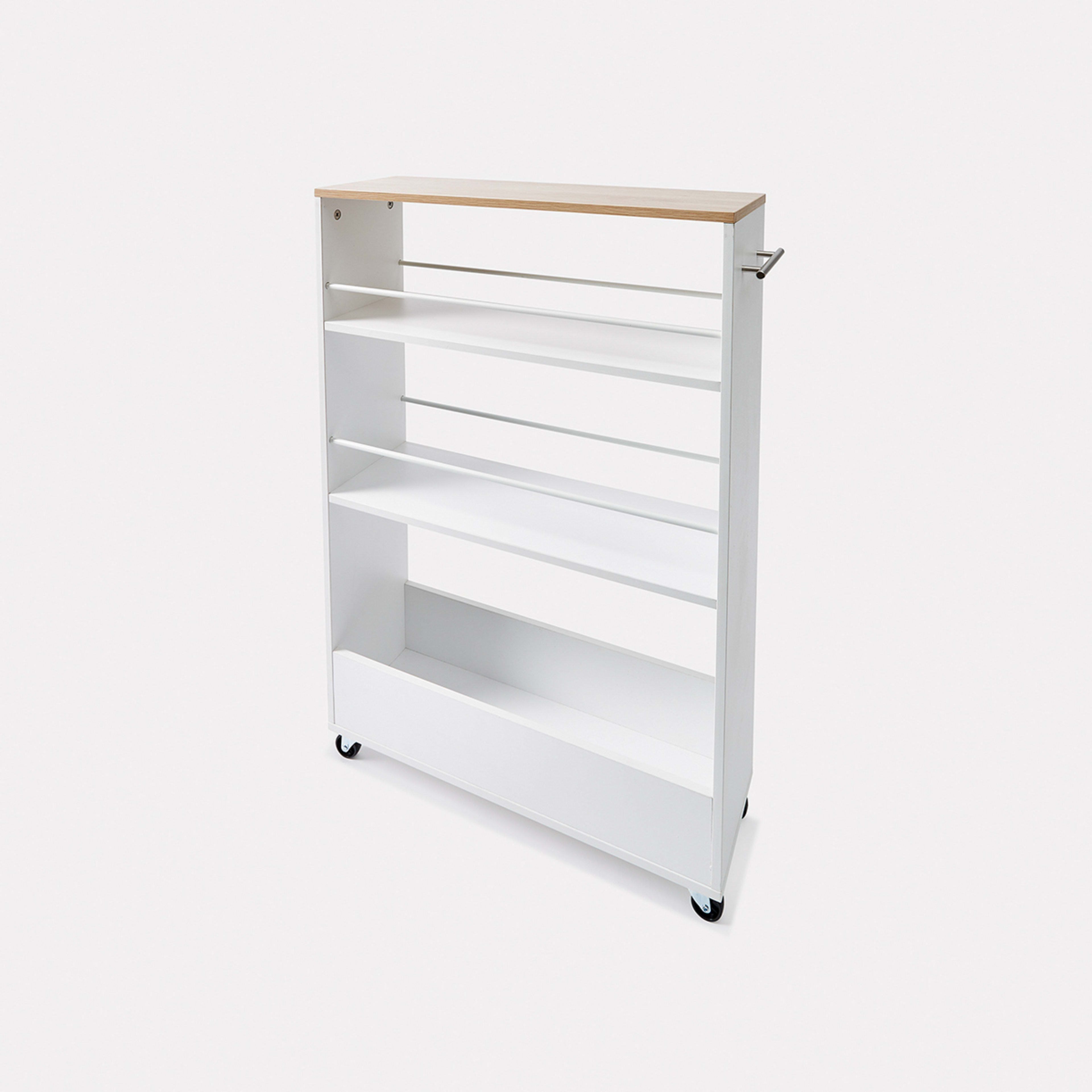 White Slimline Trolley Kmart