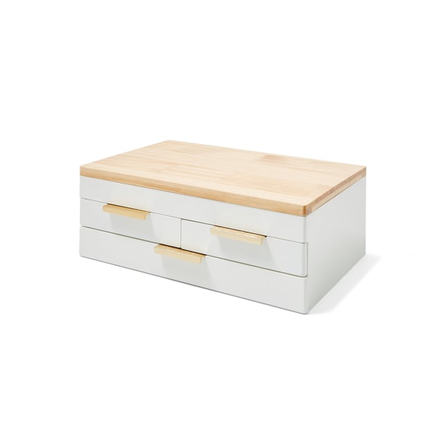 3 Tier Oak Look Jewellery Box Kmart