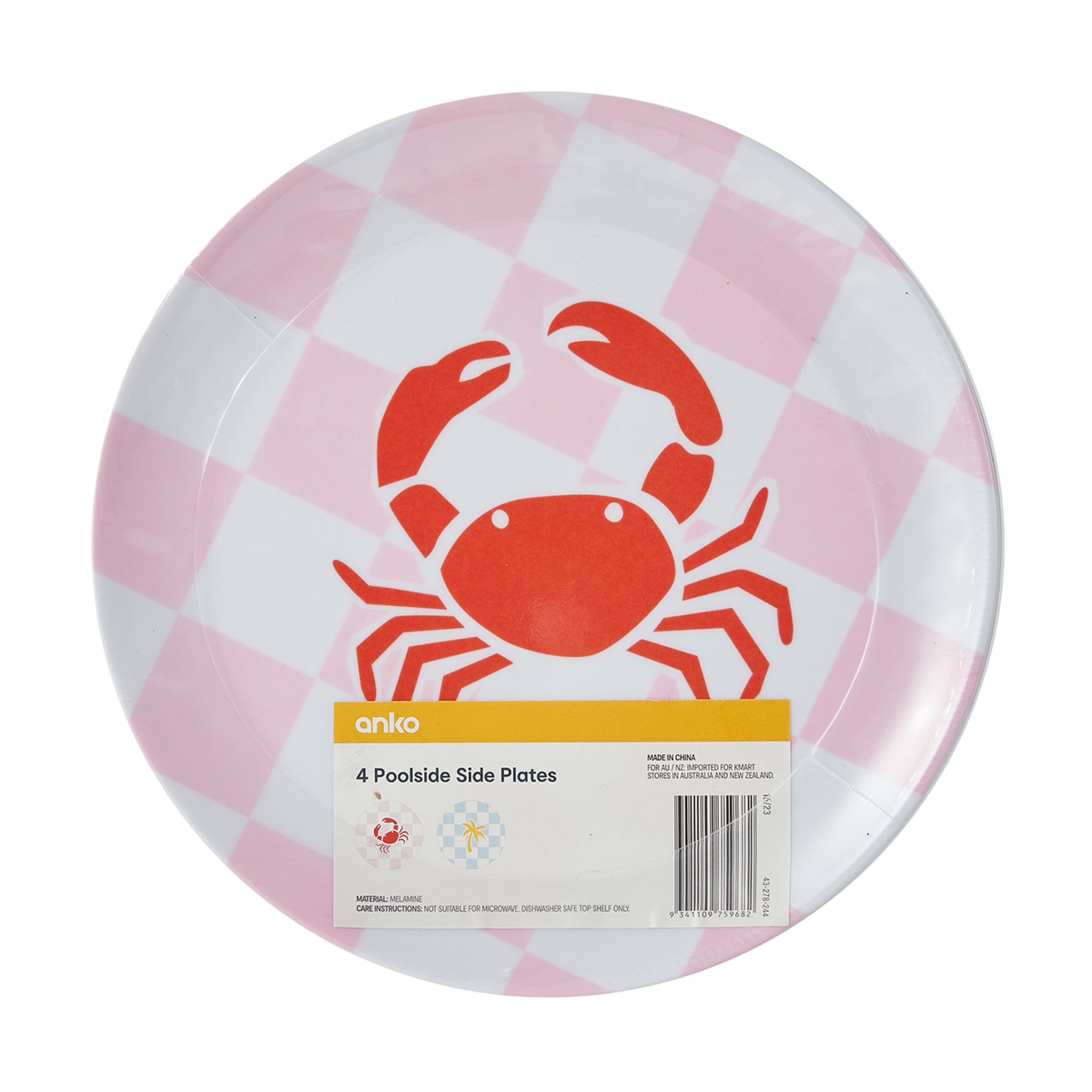 4 Pack Poolside Side Plates Kmart