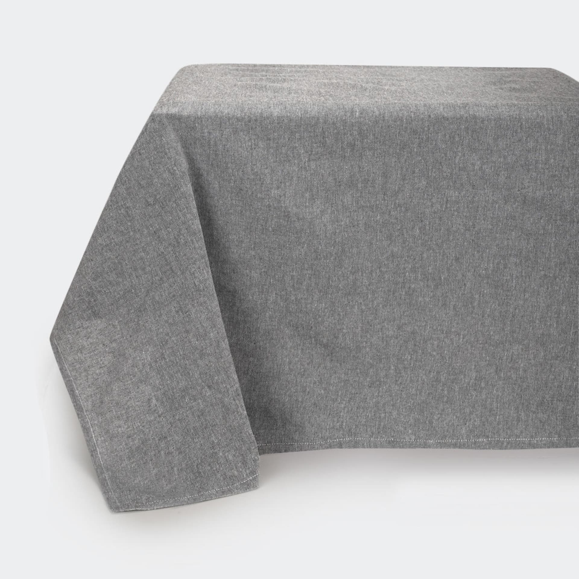 Charcoal Linen Look Extra Large Tablecloth Kmart