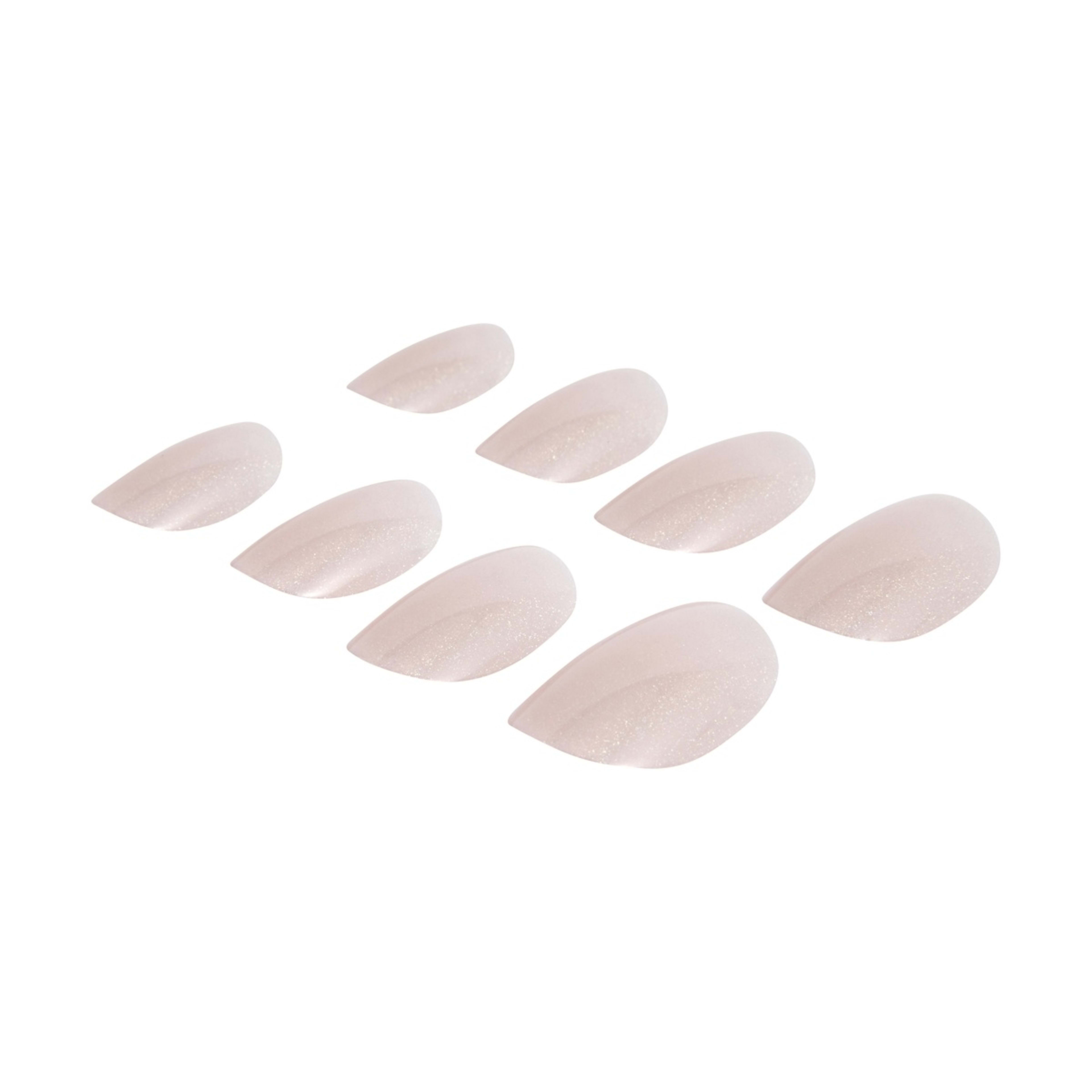 4 OXX Cosmetics 24 Pack Artificial Nails with Adhesive - Oval Shape, Pearl Glaze, 4 of 5
