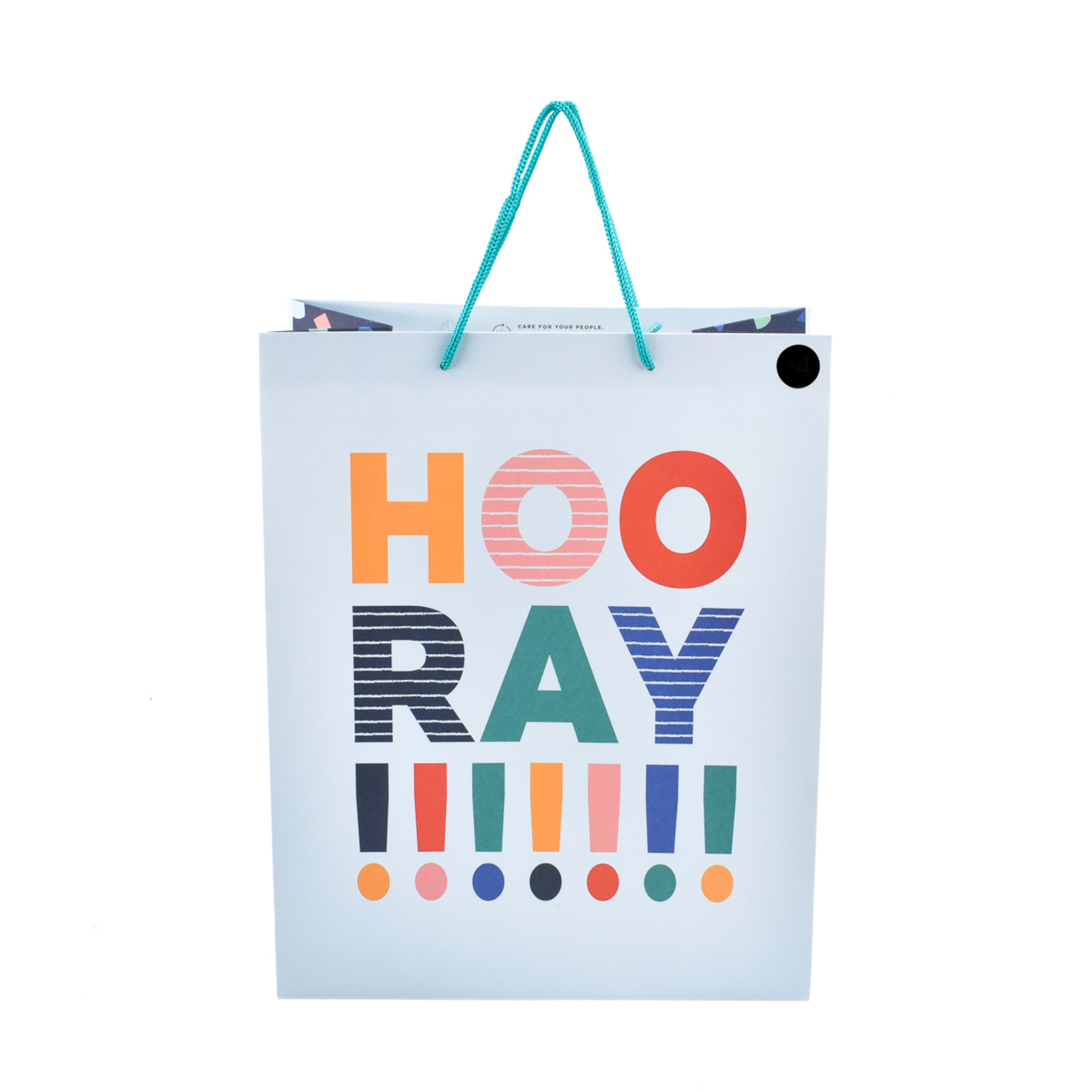2 Hallmark Large Colourful Hoo Ray Gift Bag, 2 of 3