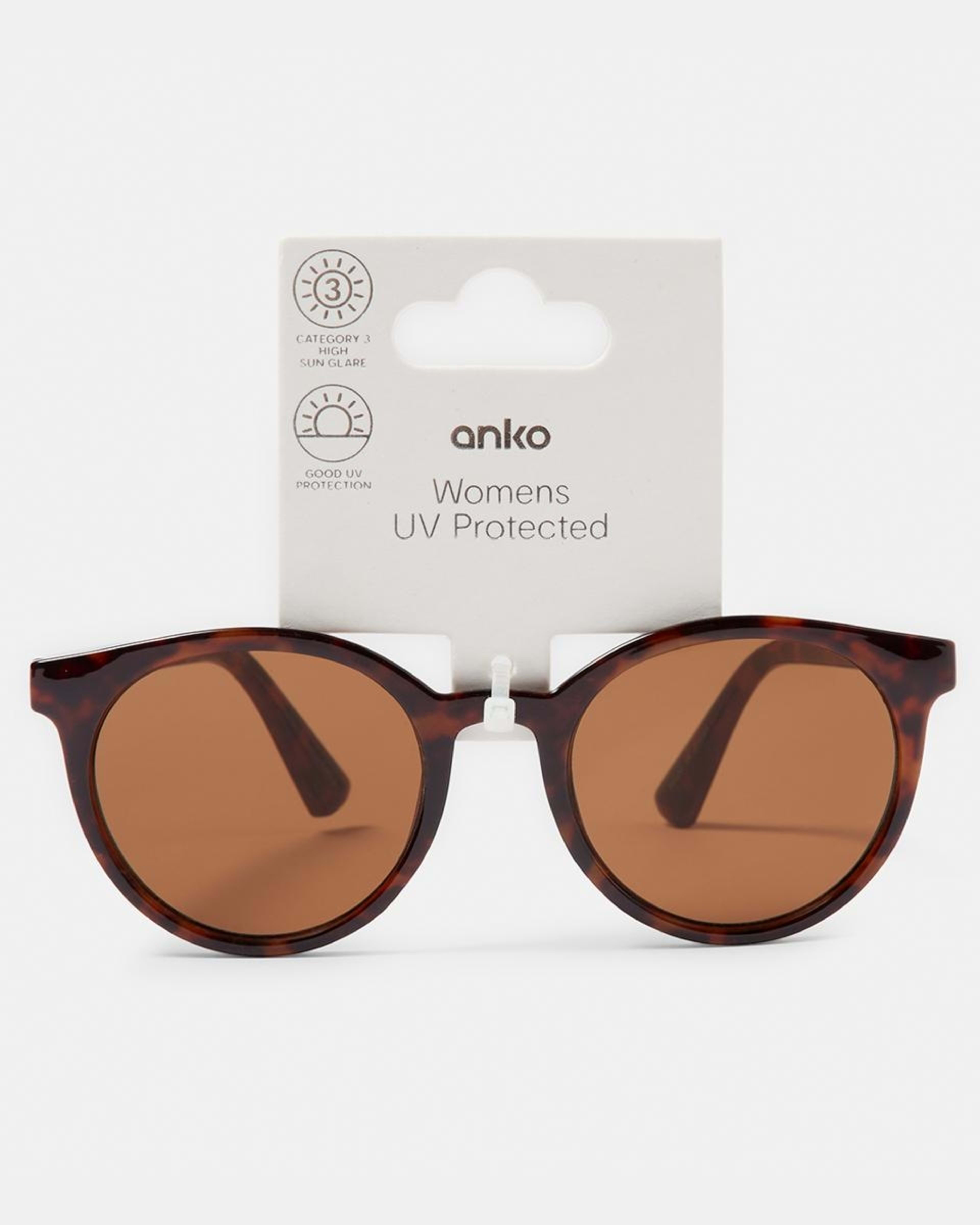6 Basic Round Sunglasses Brown Tort, 6 of 6