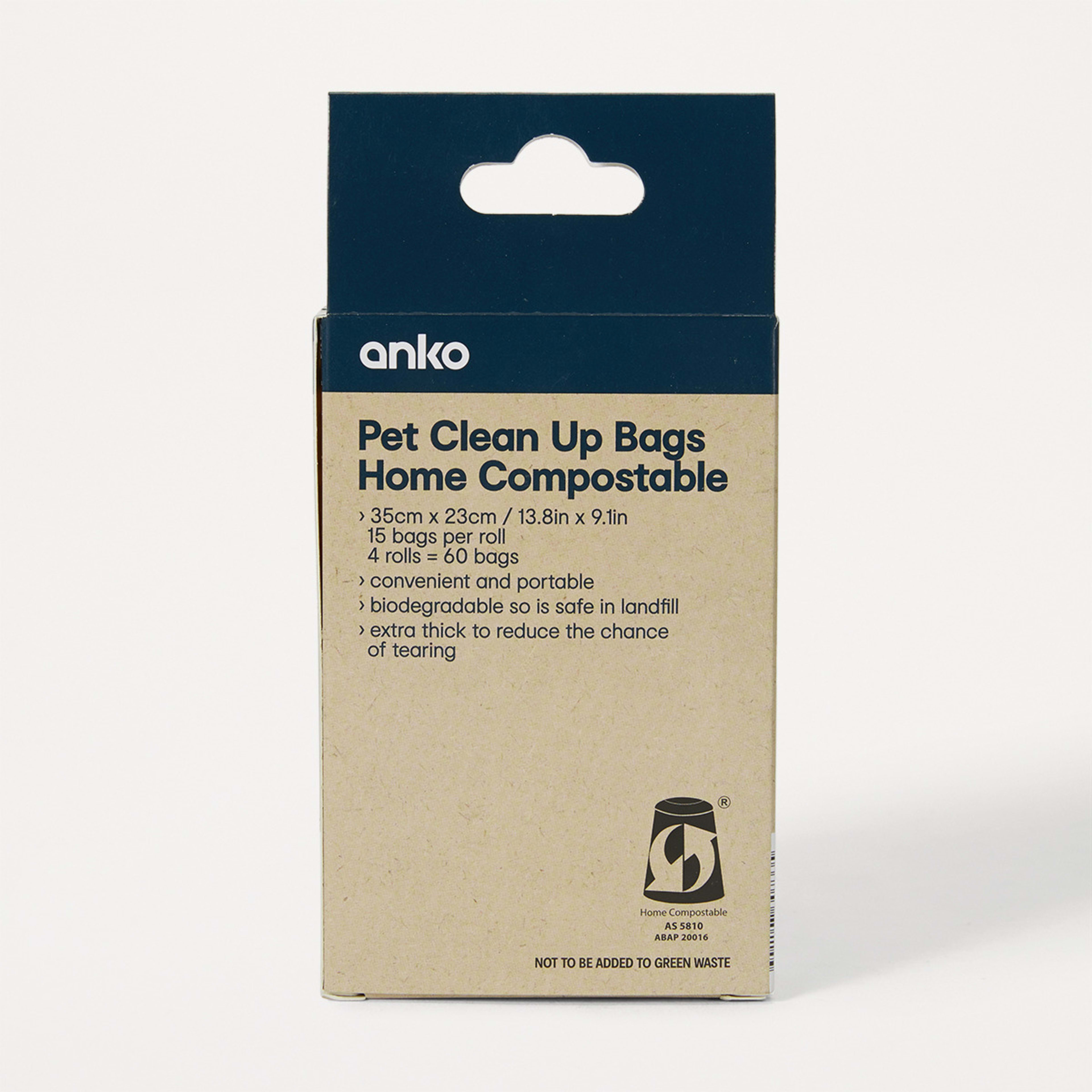 Pet Clean Up Bags Compostable 60 Pack Kmart