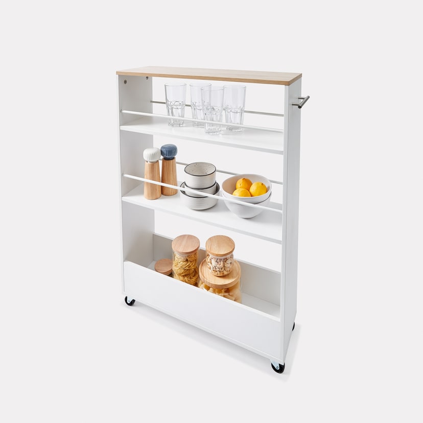 White Slimline Trolley Kmart