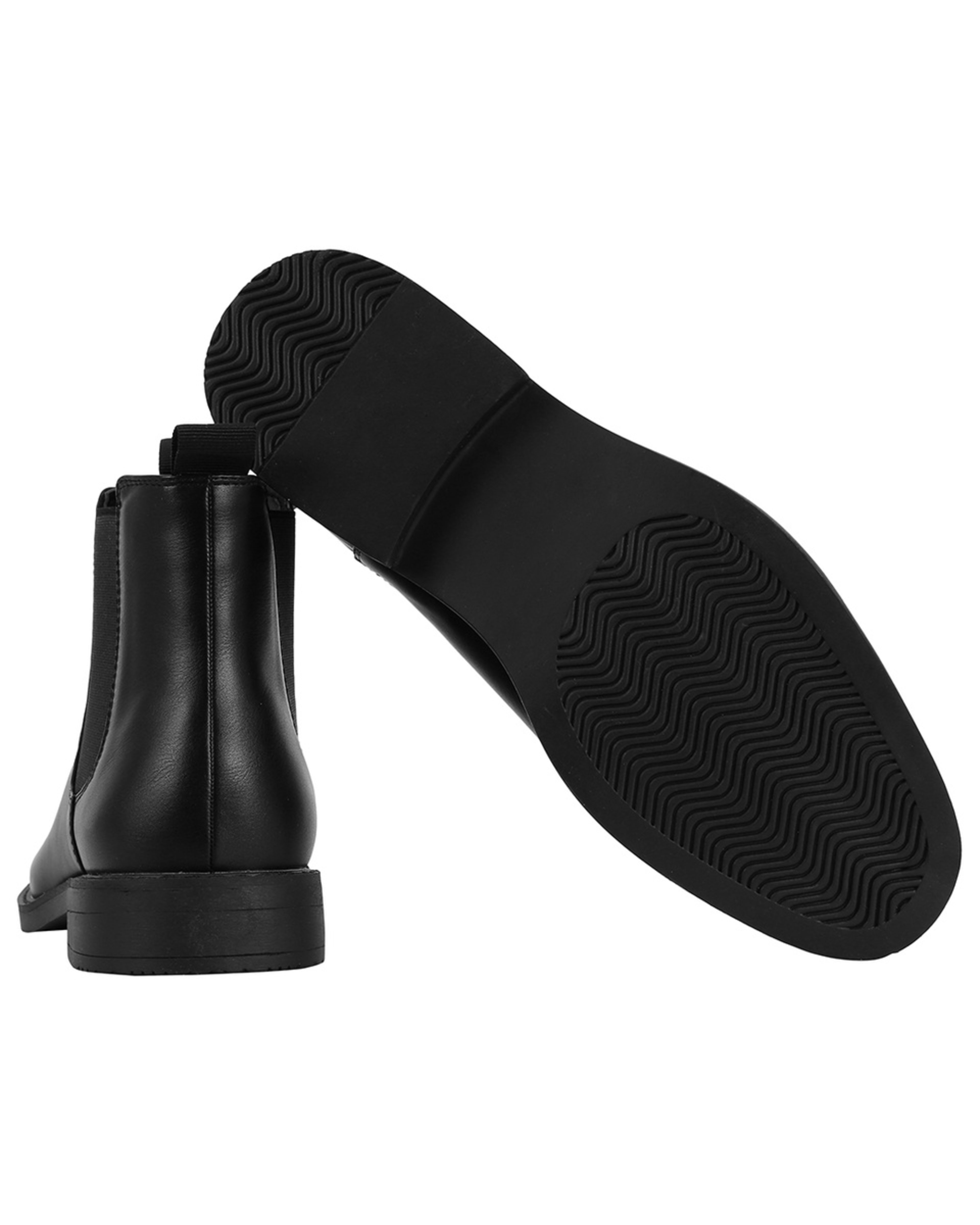 4 Slip On Gusset Boots BLACK, 4 of 5