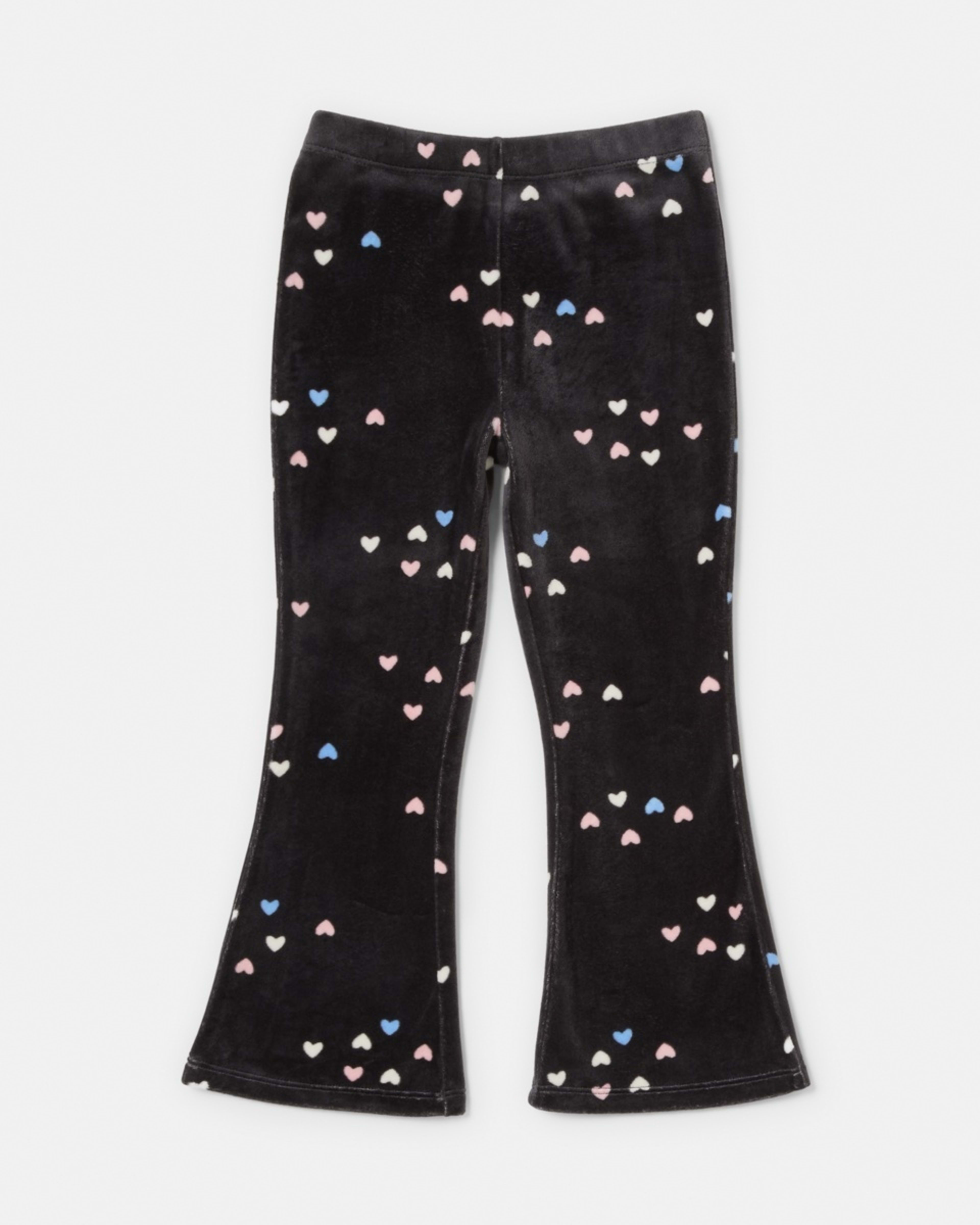 6 Velour Flare Leggings Hearts, 6 of 7
