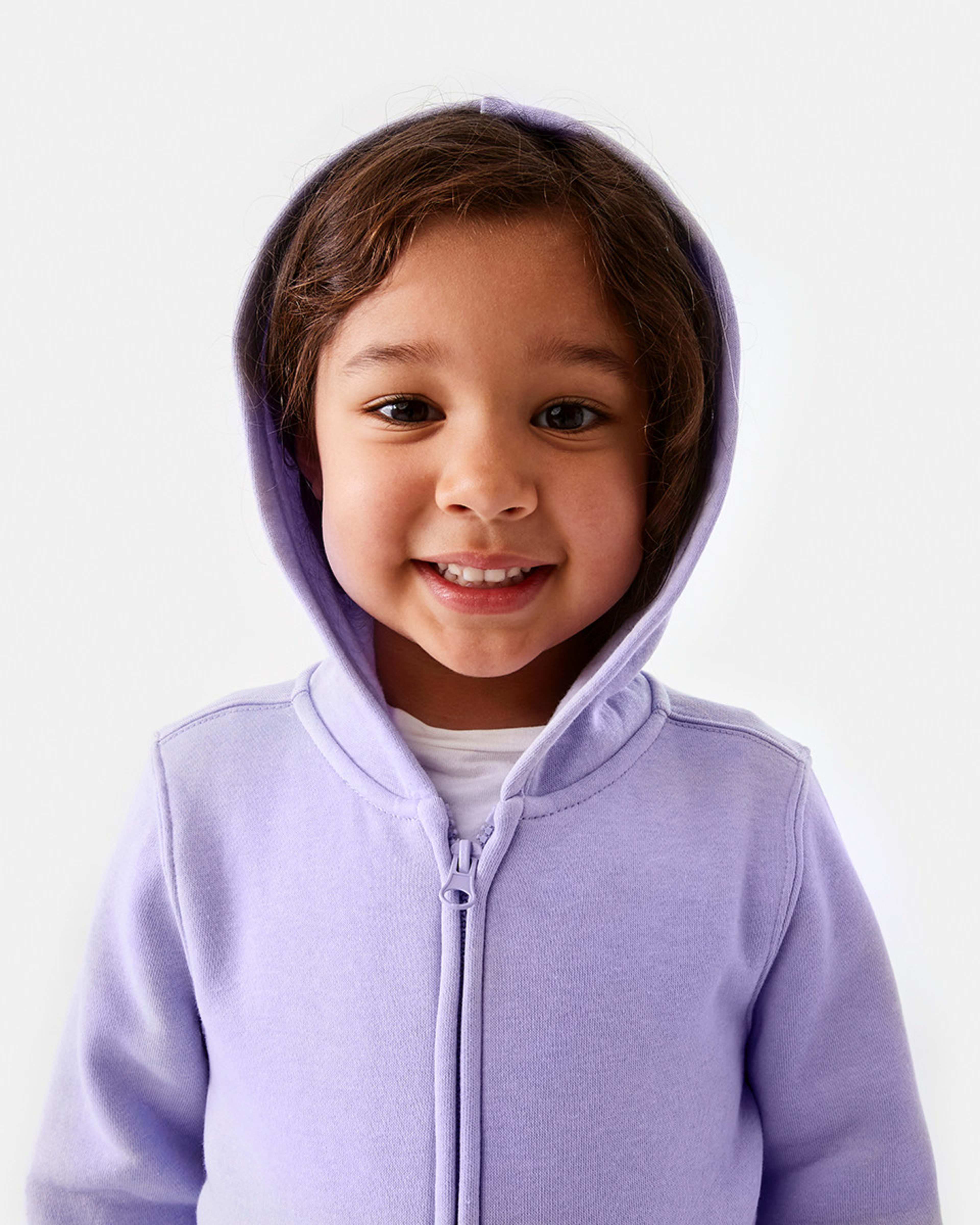 5 Plain Zip Through Hoodie Lilac Flwr, 5 of 10
