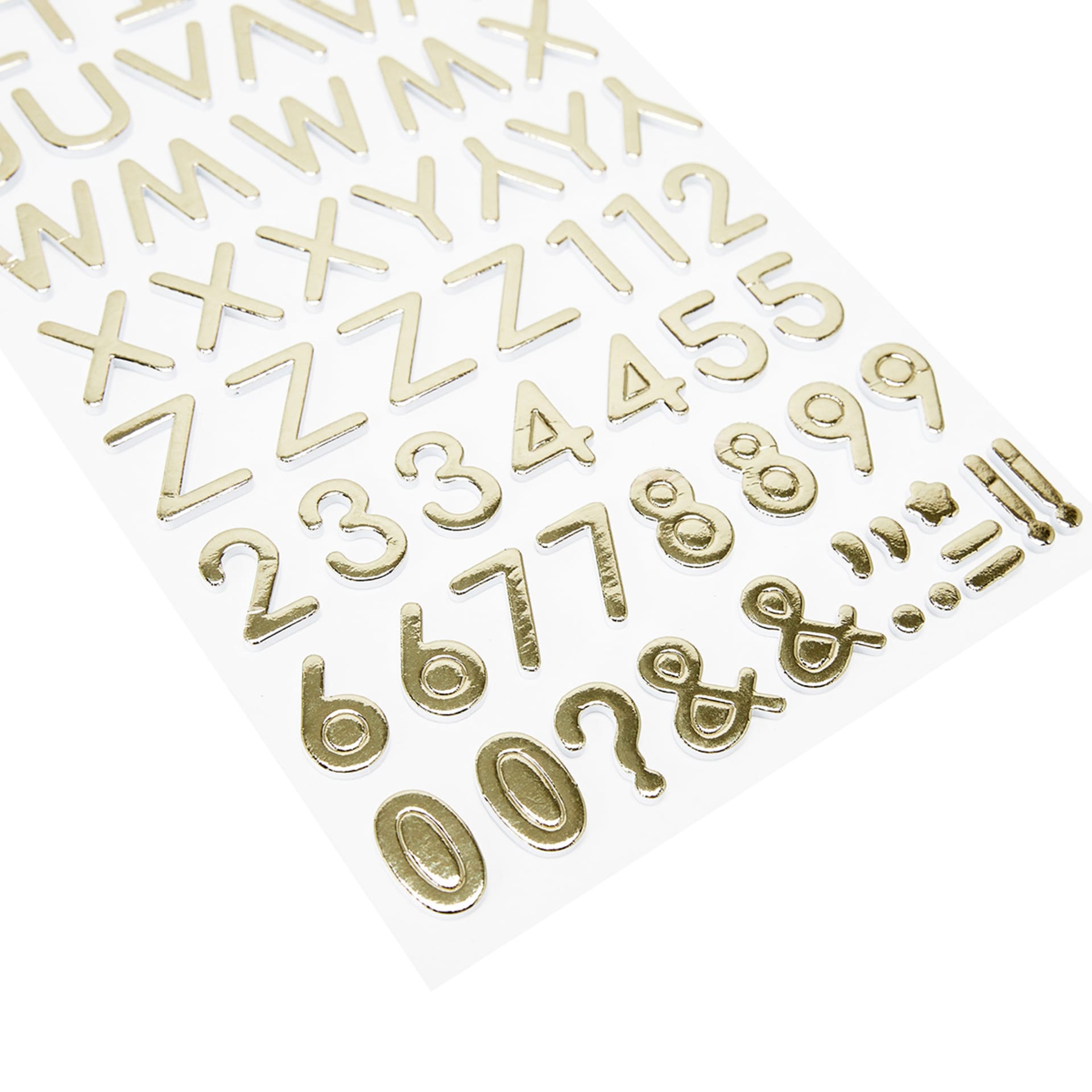 Foil Alphabet Stickers Gold Look Kmart