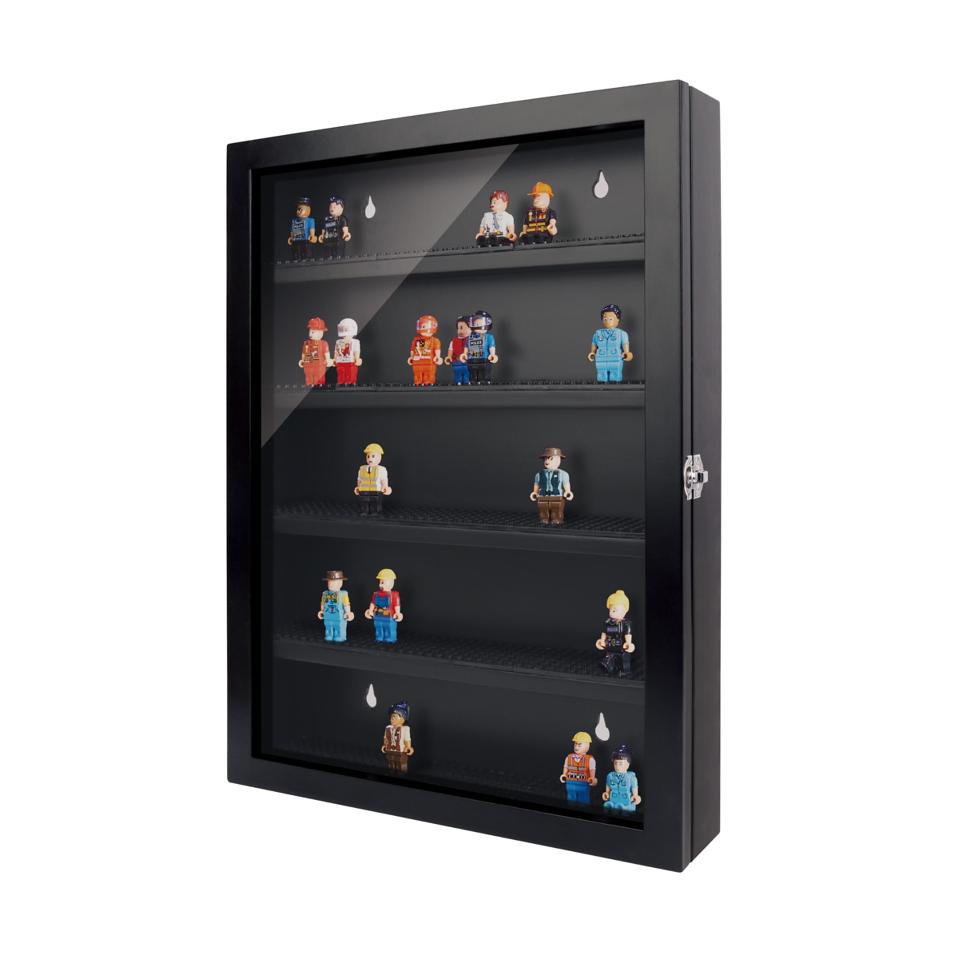 Wooden 5 Level Mini Figurine Display Case Kmart