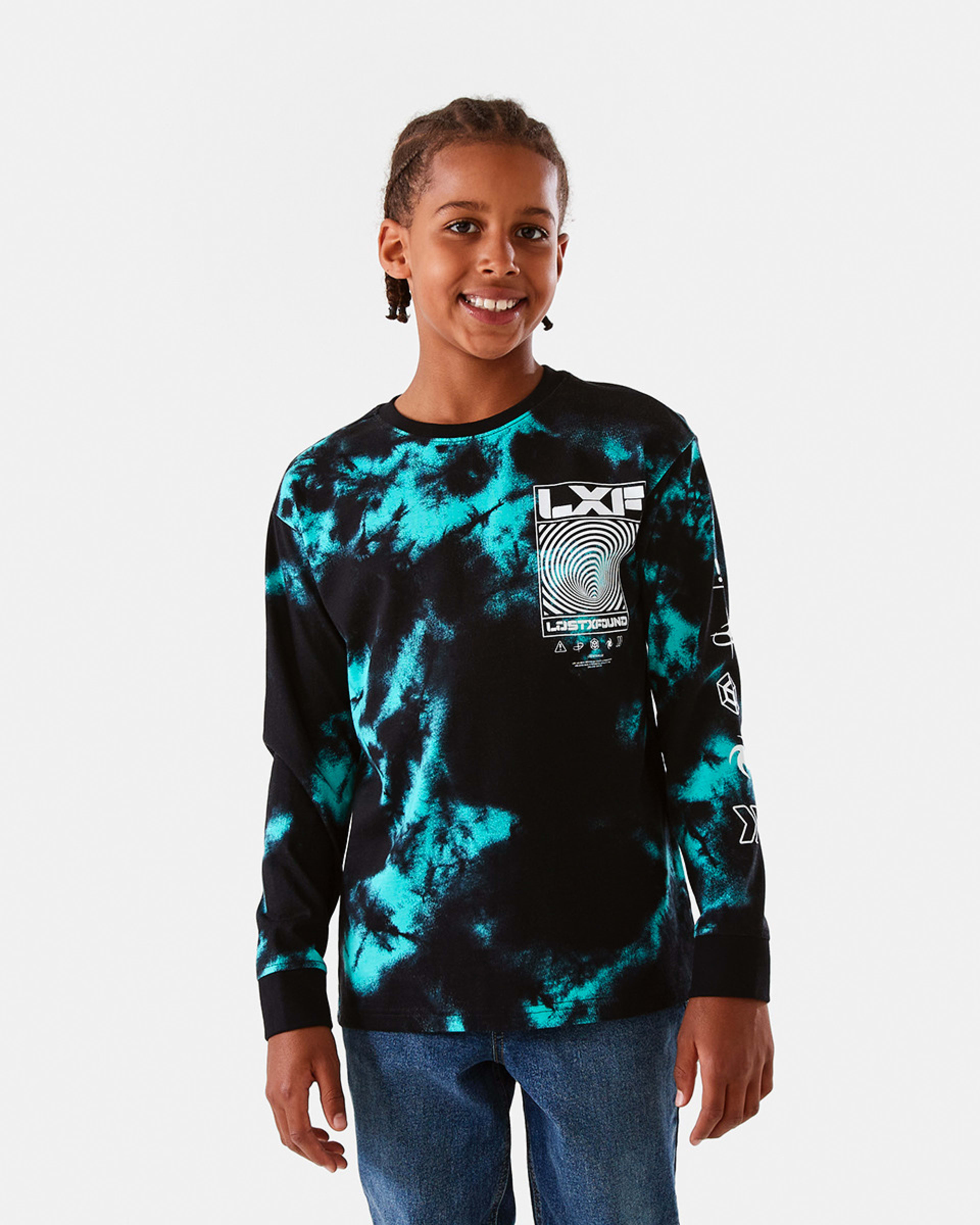 Long Sleeve Print Skate T-shirt - Kmart