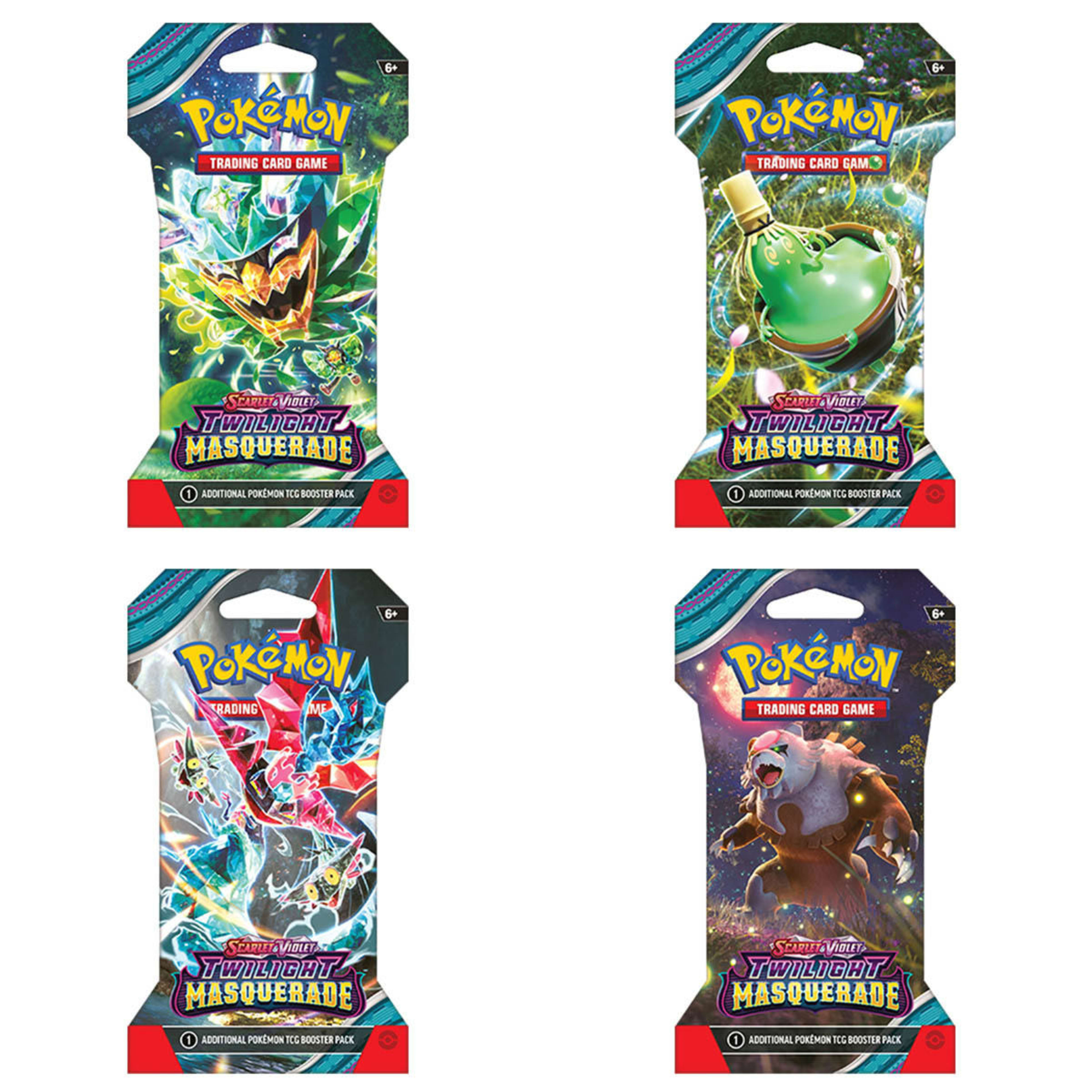1 Pokemon Trading Card Game: Scarlet & Violet Twilight Masquerade Blister Pack - Assorted