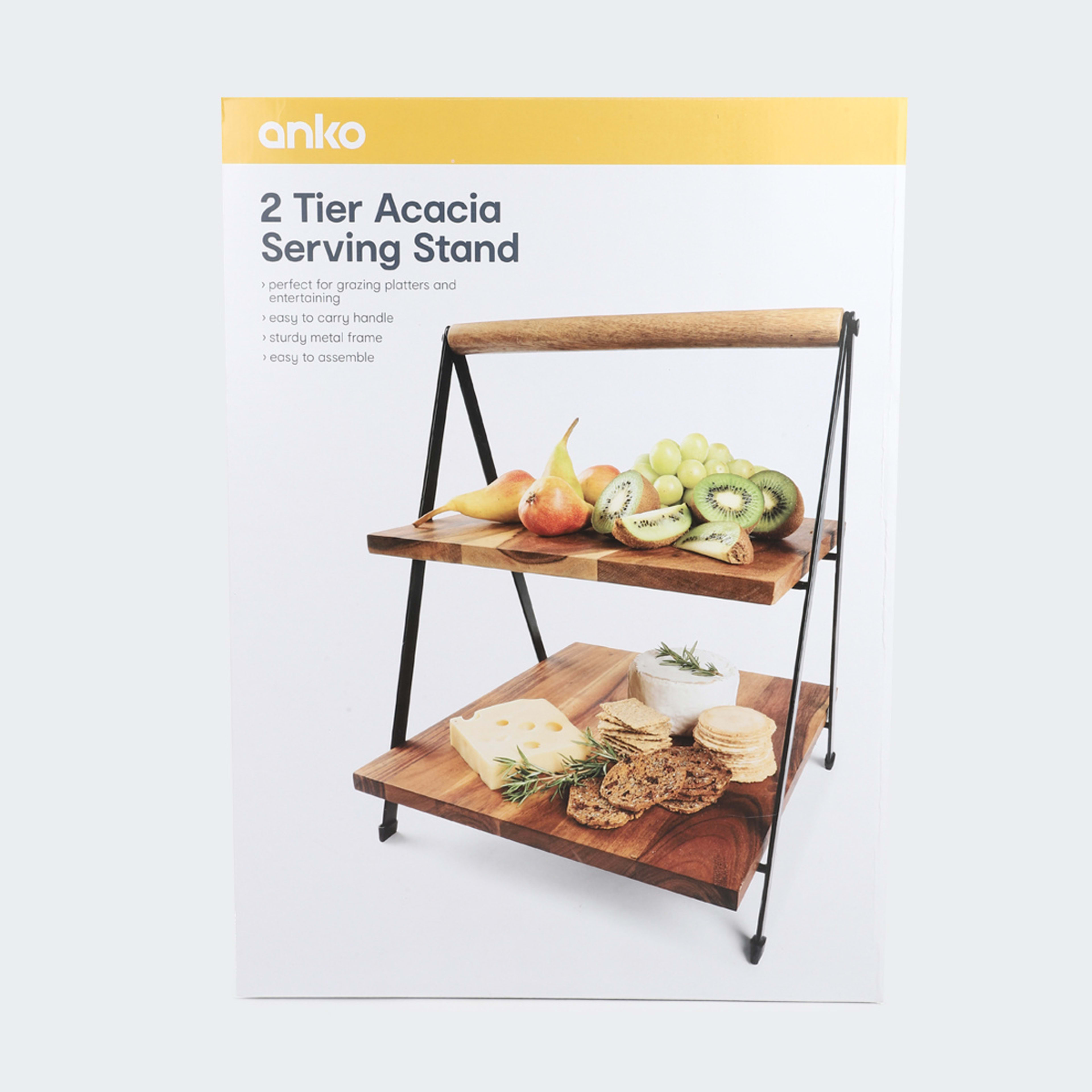 7 2 Tier Acacia Serving Stand, 7 of 8