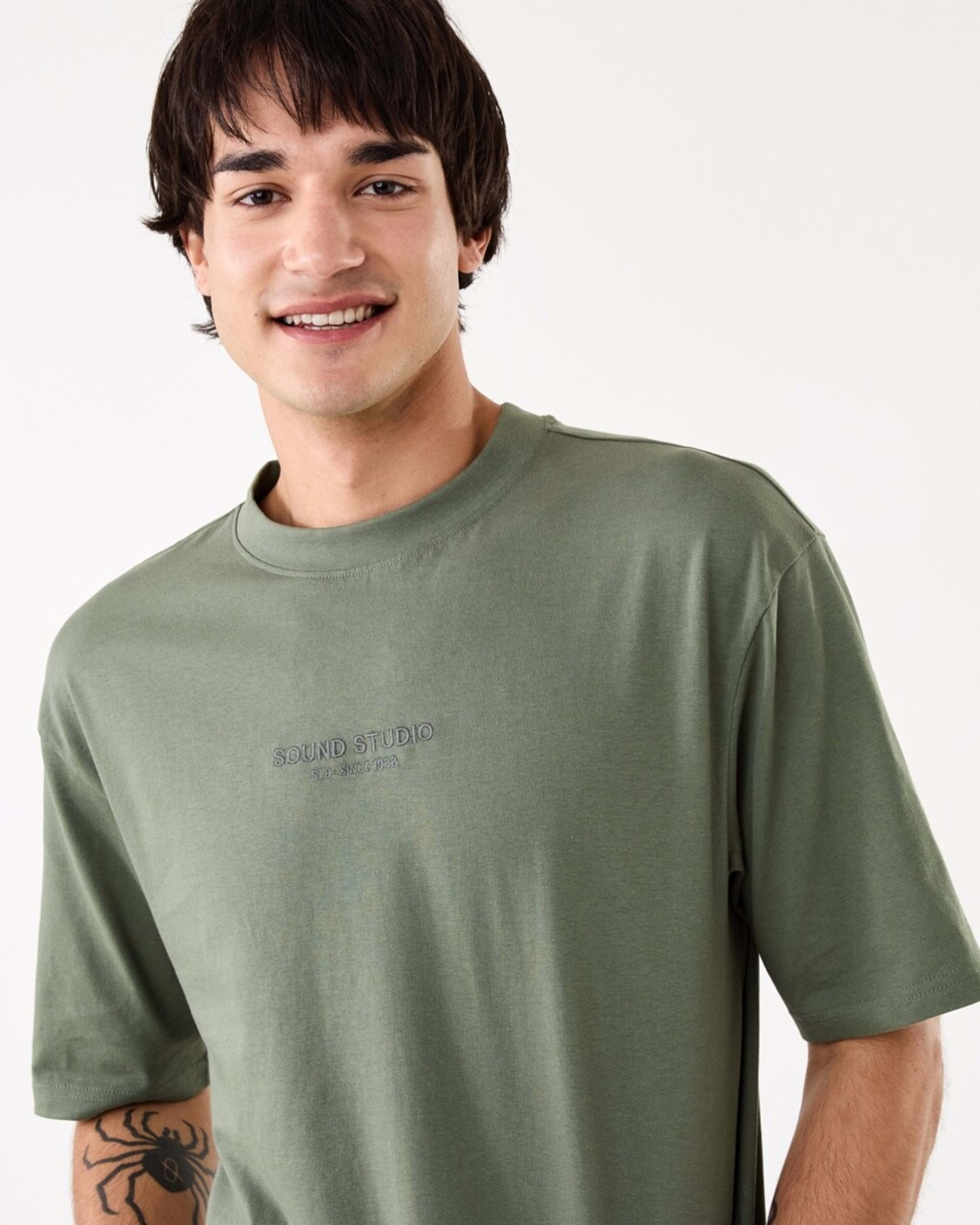 5 Oversized Print T-shirt Grn Agave, 5 of 10