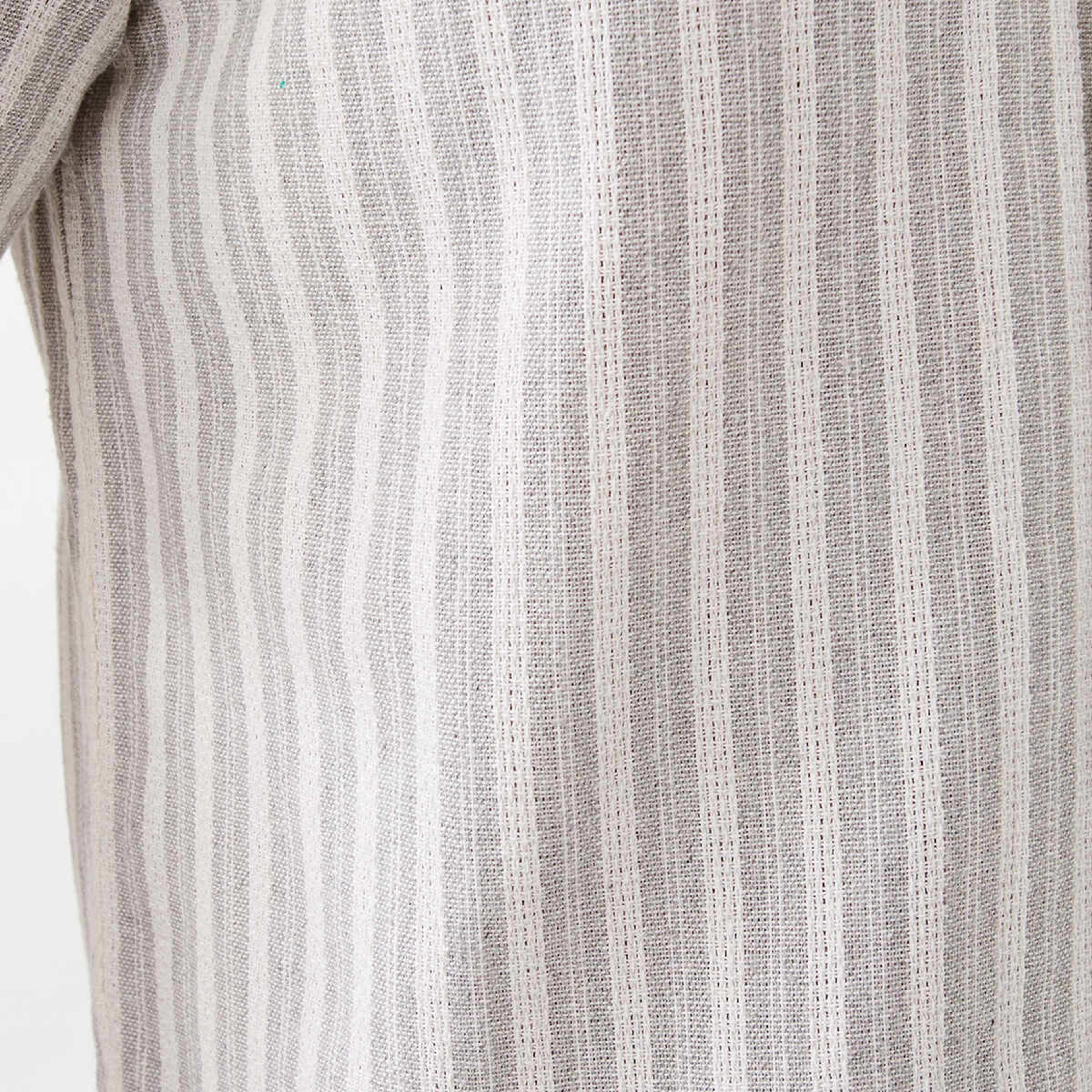 6 Short Sleeve Textured Shirt Gry Stripe, 6 of 6