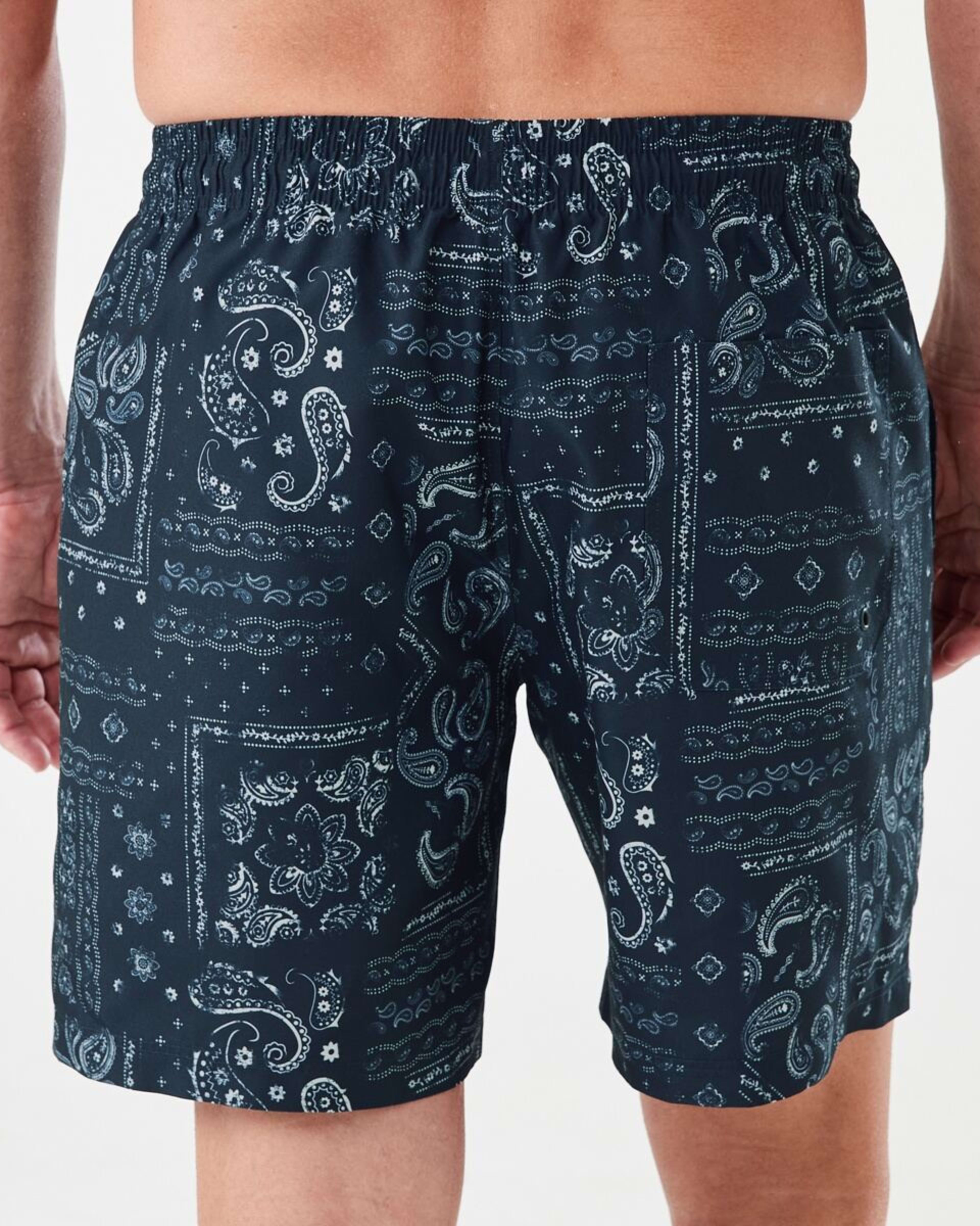 3 Regular Print Boardshorts ABSTRACT PAISLEY SKY CAPTAIN, 3 of 6