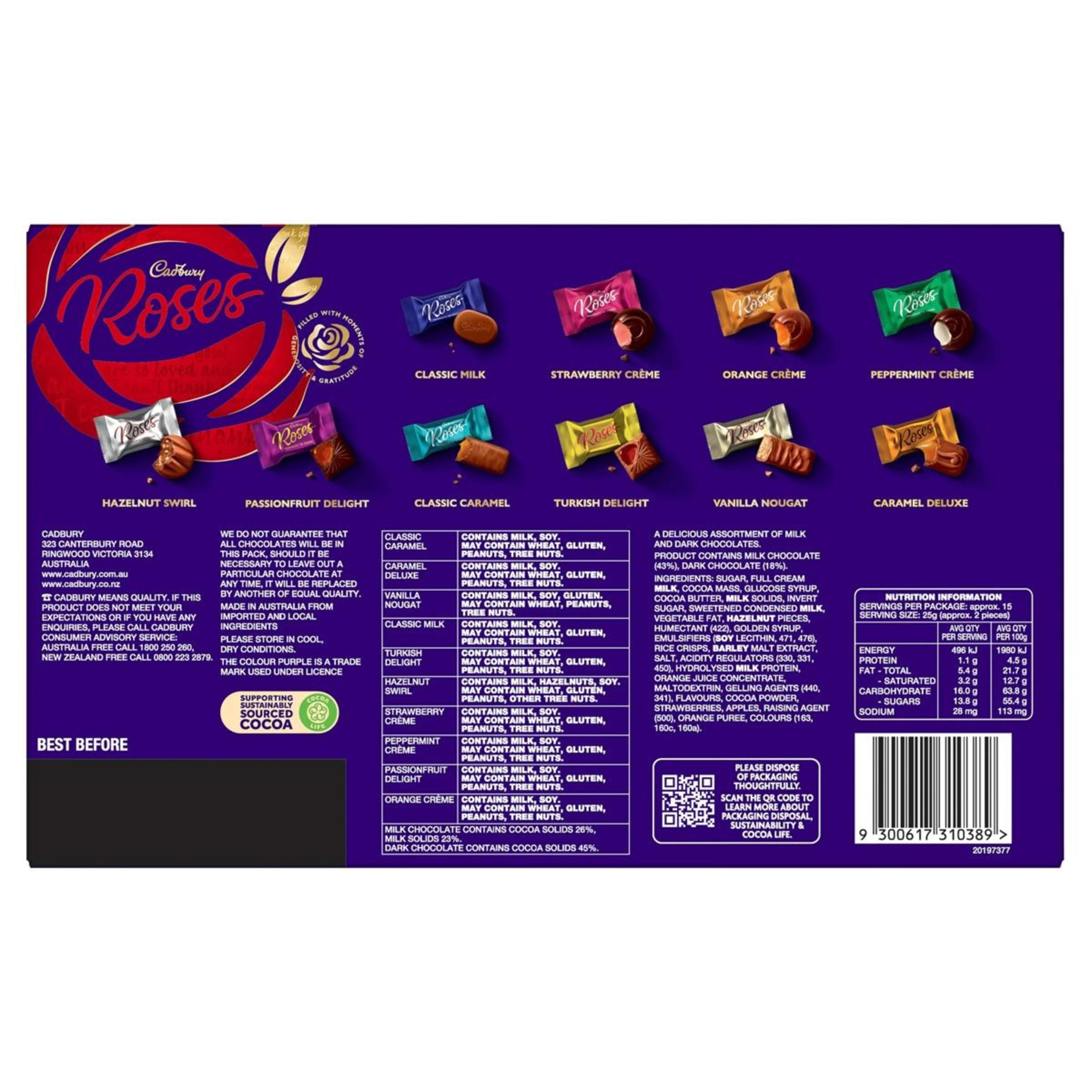 4 Cadbury Roses Boxed Chocolate 380g, 4 of 4