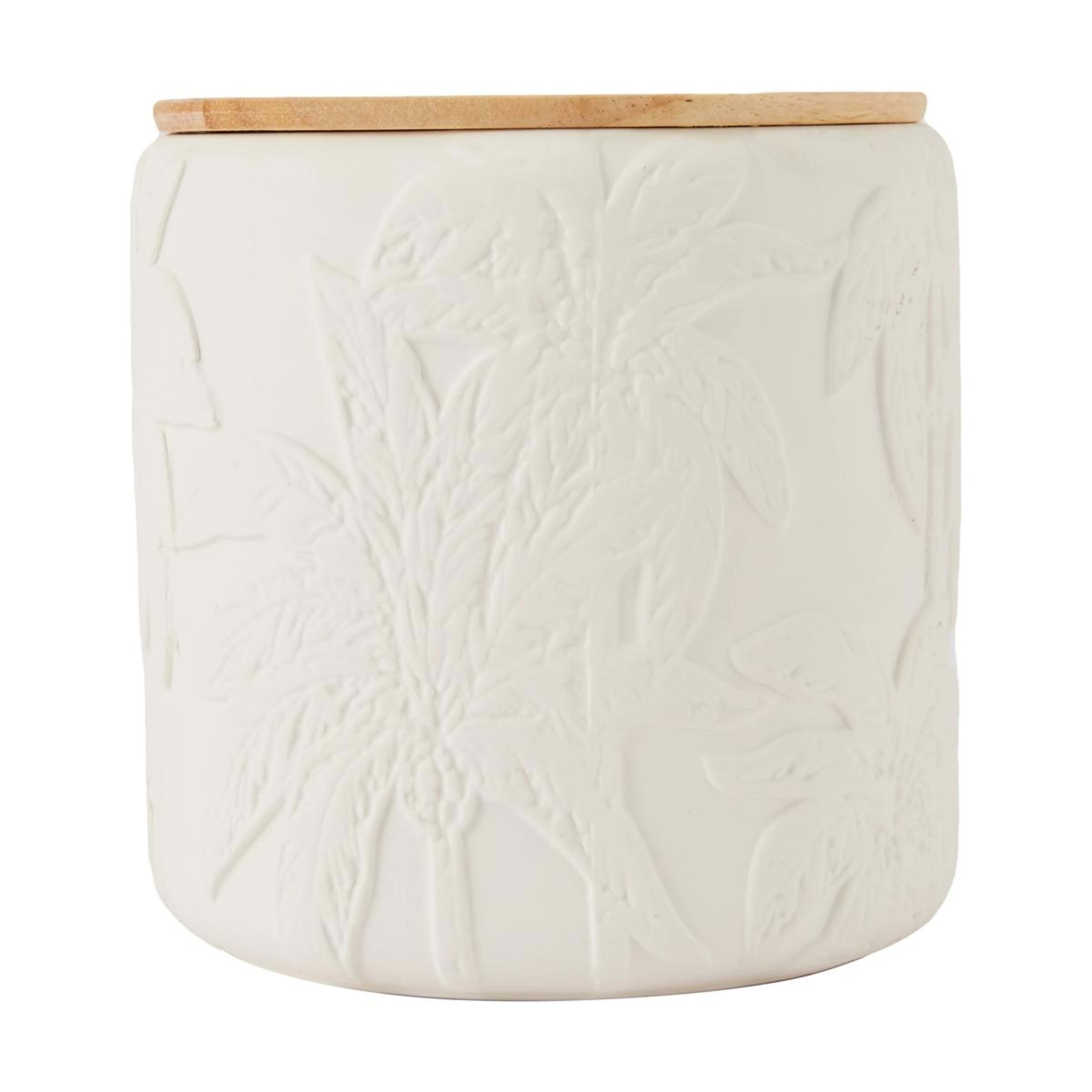 1 XL Palm Embossed Ceramic Candle, 1 of 5