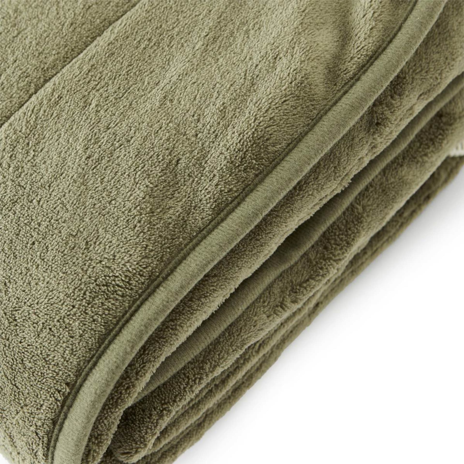 Heated Throw Green and Cream Kmart NZ