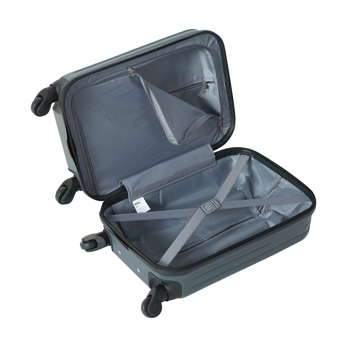 47cm 4 Wheels Carry On Hard Case Charcoal Kmart NZ