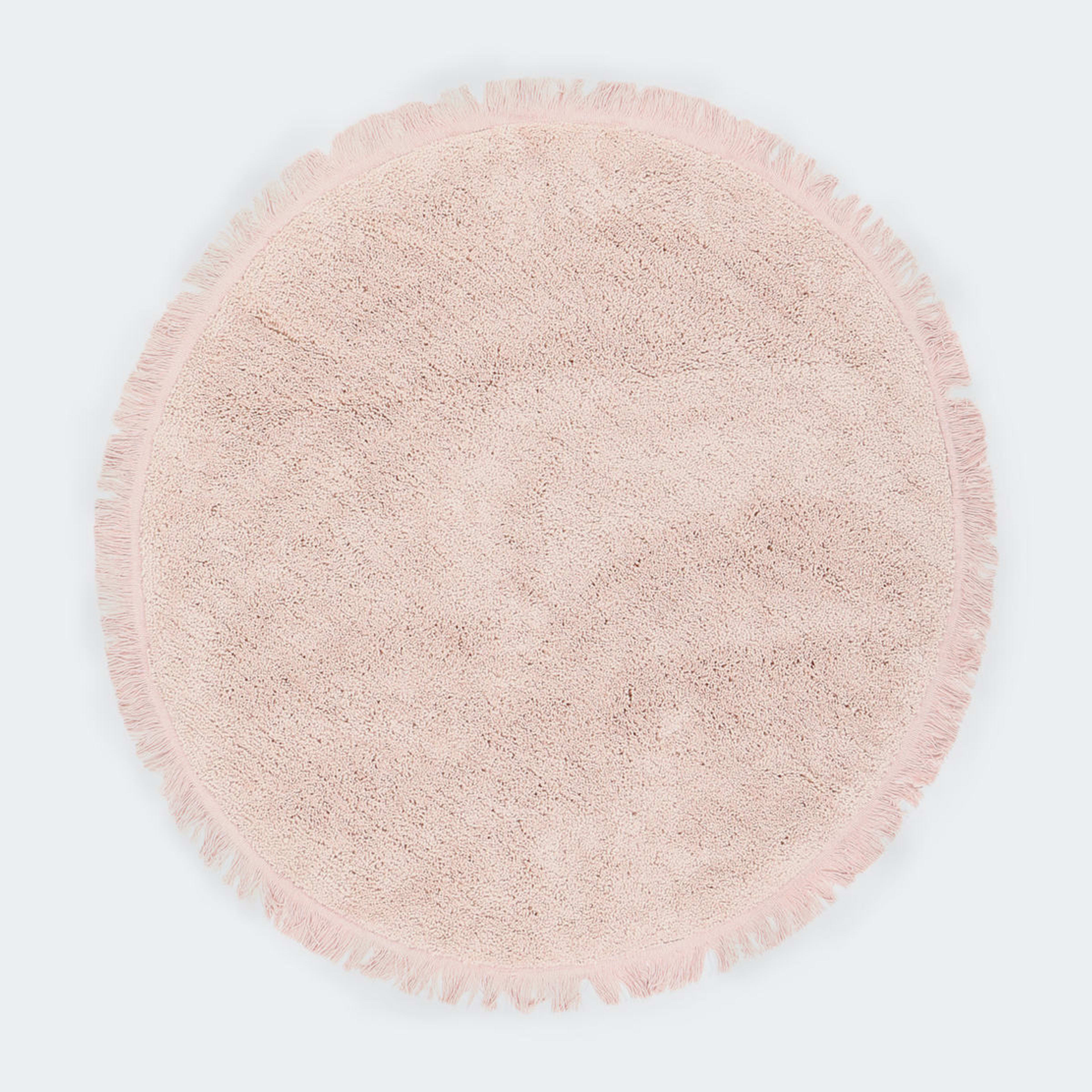 Round Fringed Rug Pink 120cm Kmart