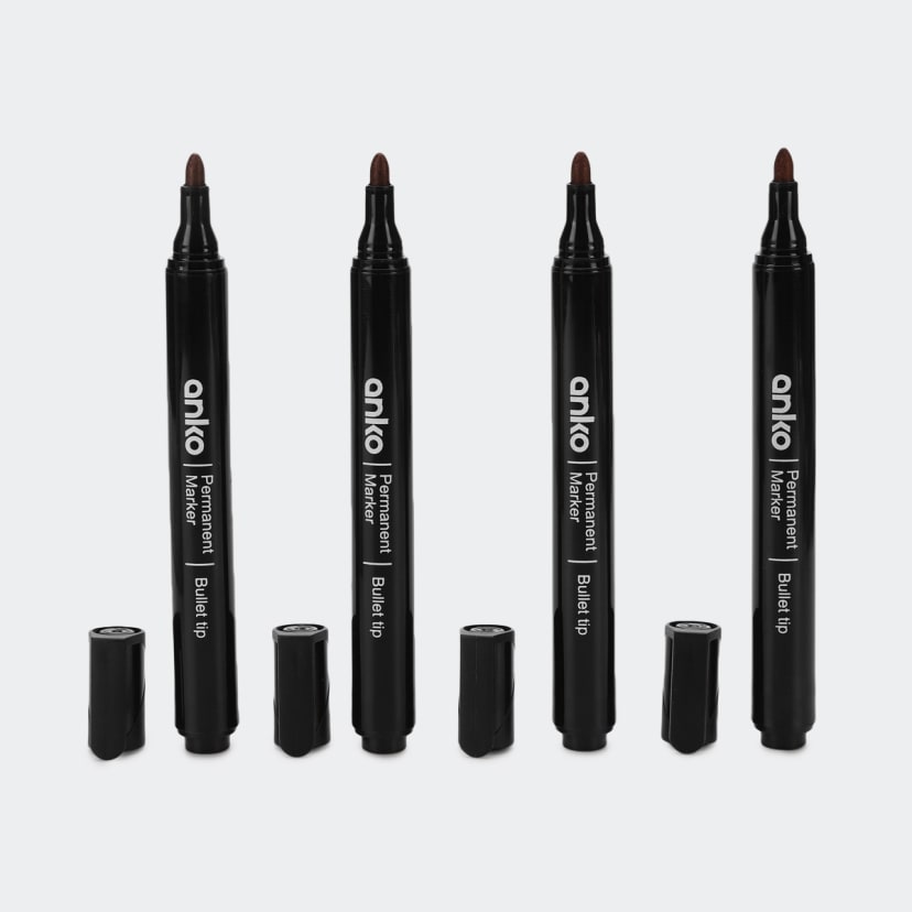 4 Pack Permanent Markers Black Kmart