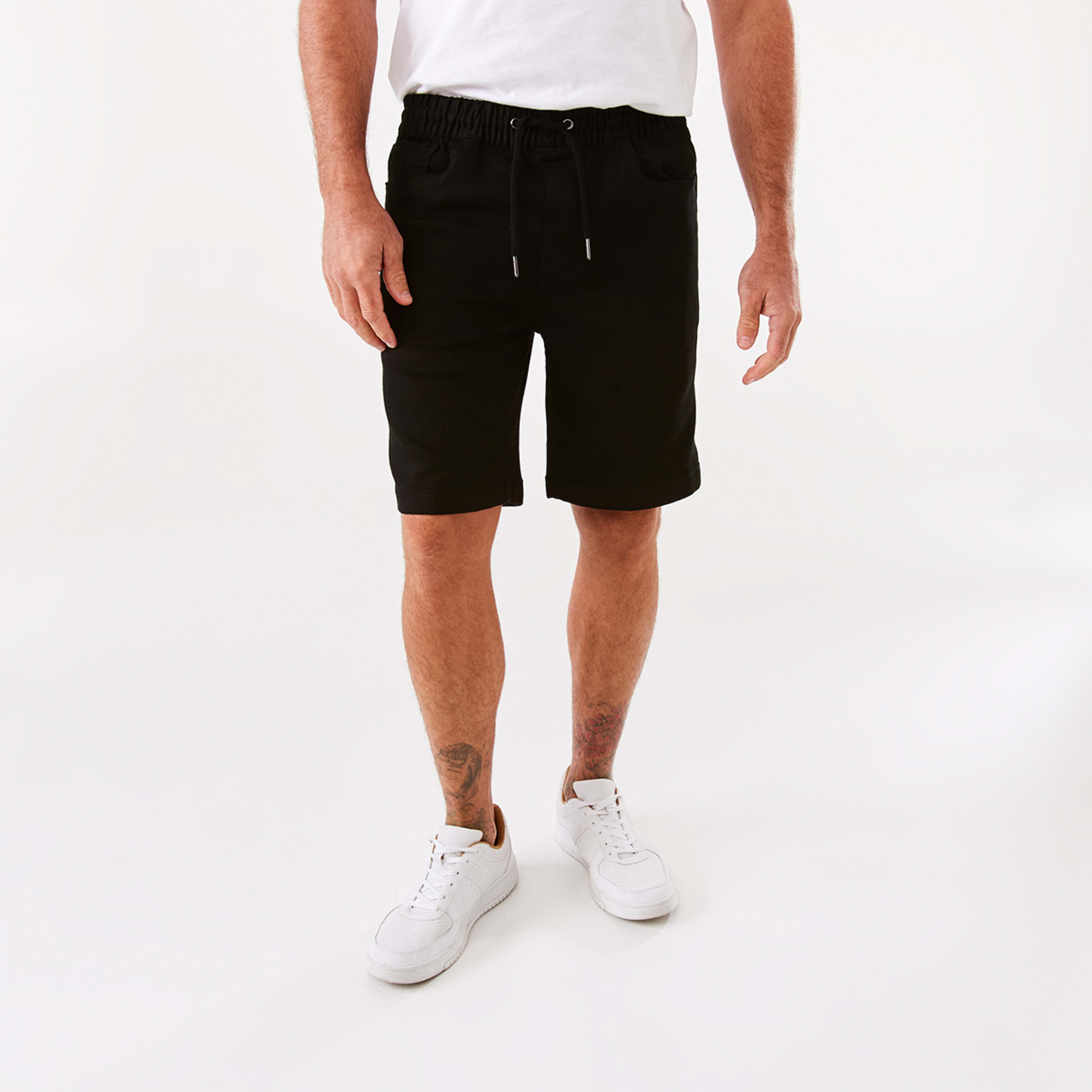 7 Knit Denim Shorts Black, 7 of 7