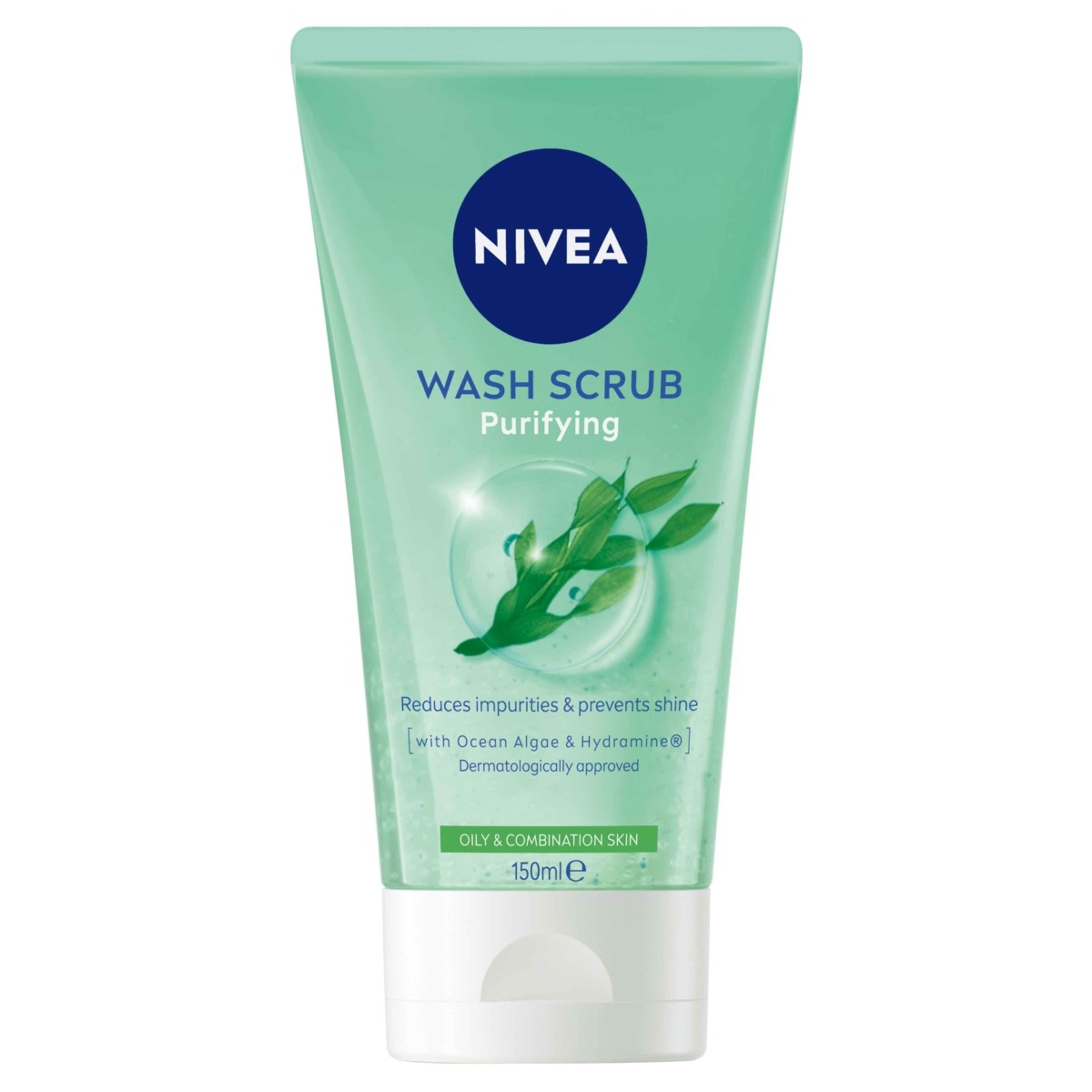 1 Nivea Purifying Wash Scrub 150ml - Ocean Algae and Hydramine, 1 of 7