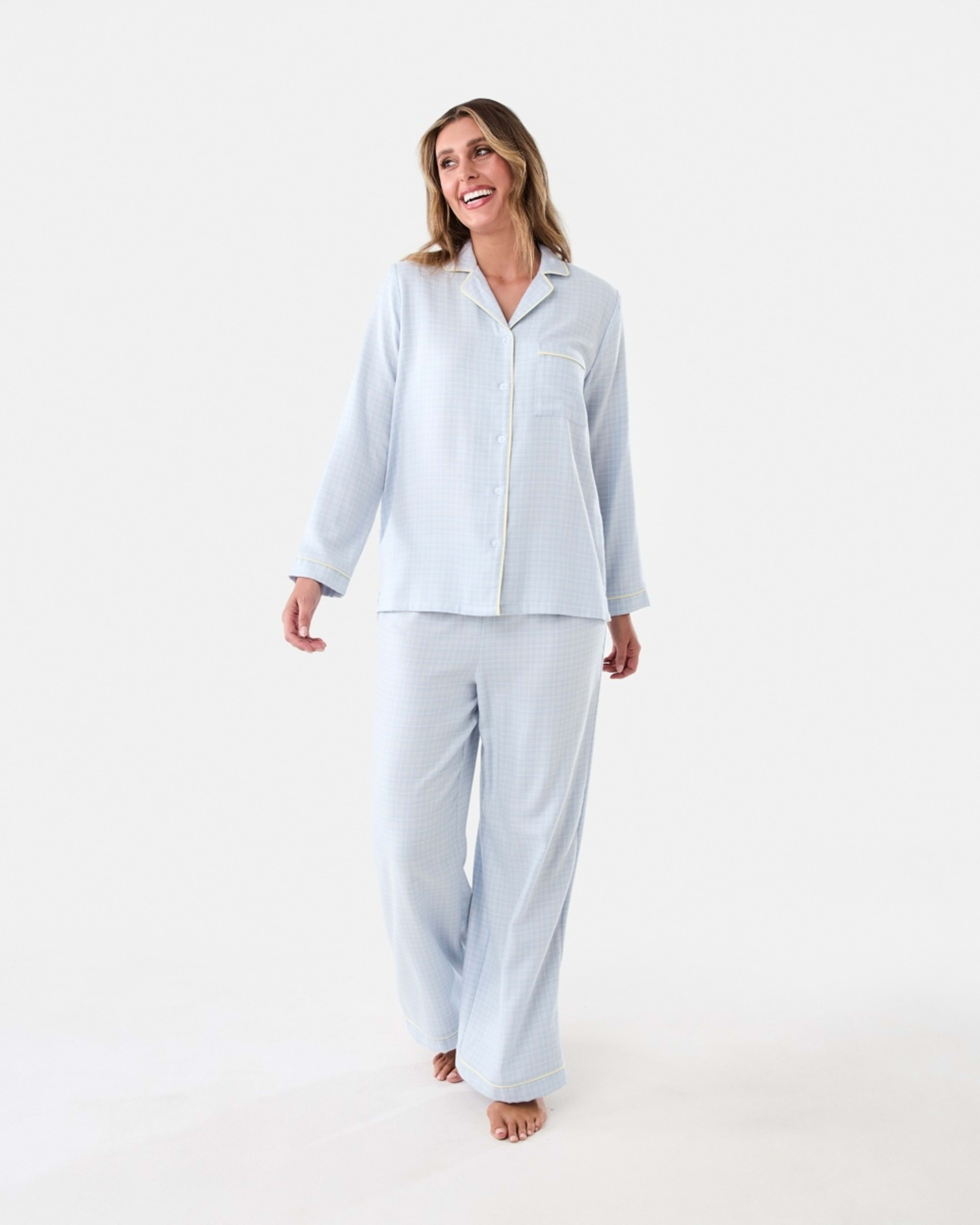 1 Classic Flannel Pyjama Set Chk Bl Min
